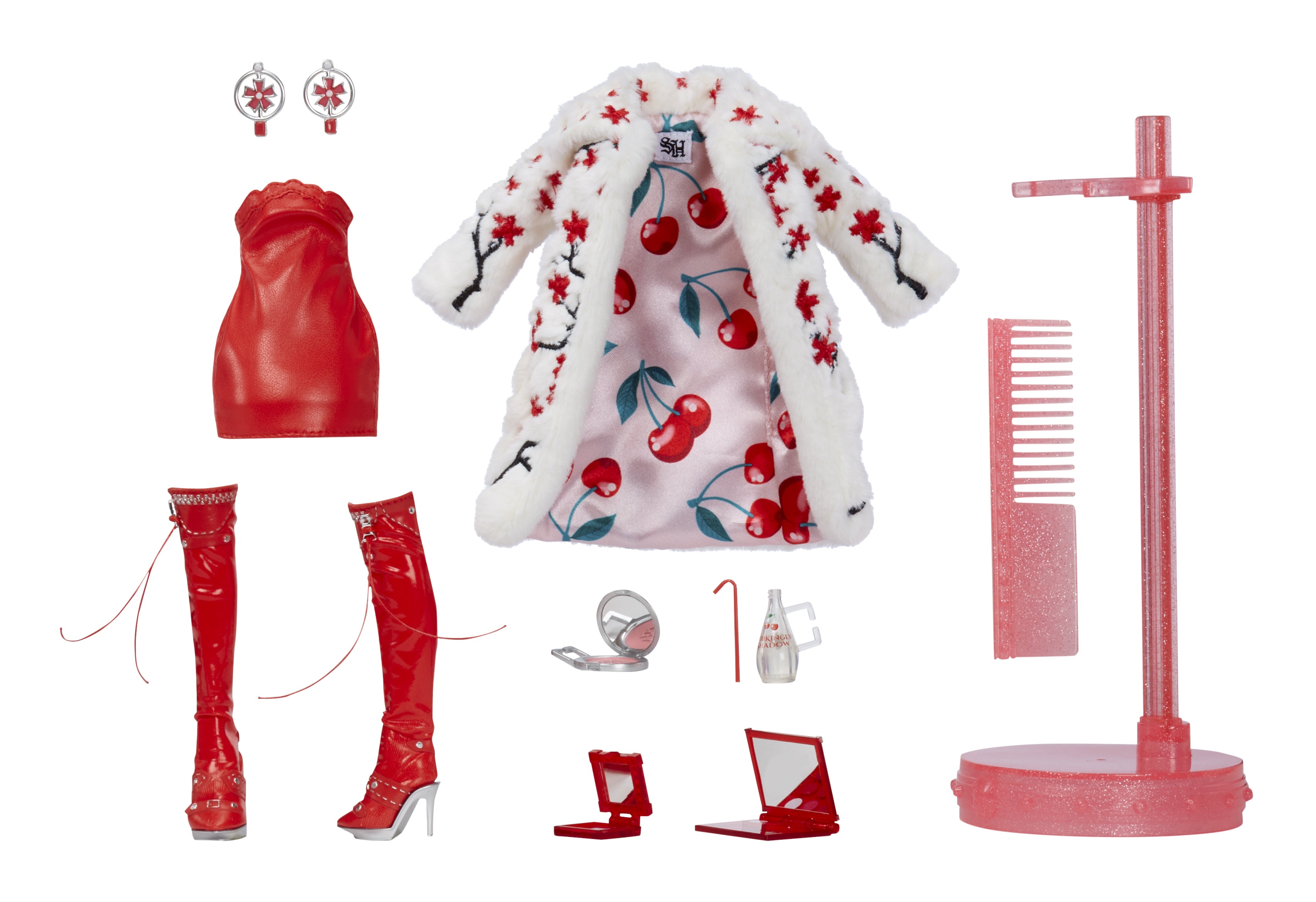 MGA ENTERTAINMENT - Rainbow High Shadow High Doll con Accessori - Berrie Skies, Rosie Redwood e Scarlet Rose