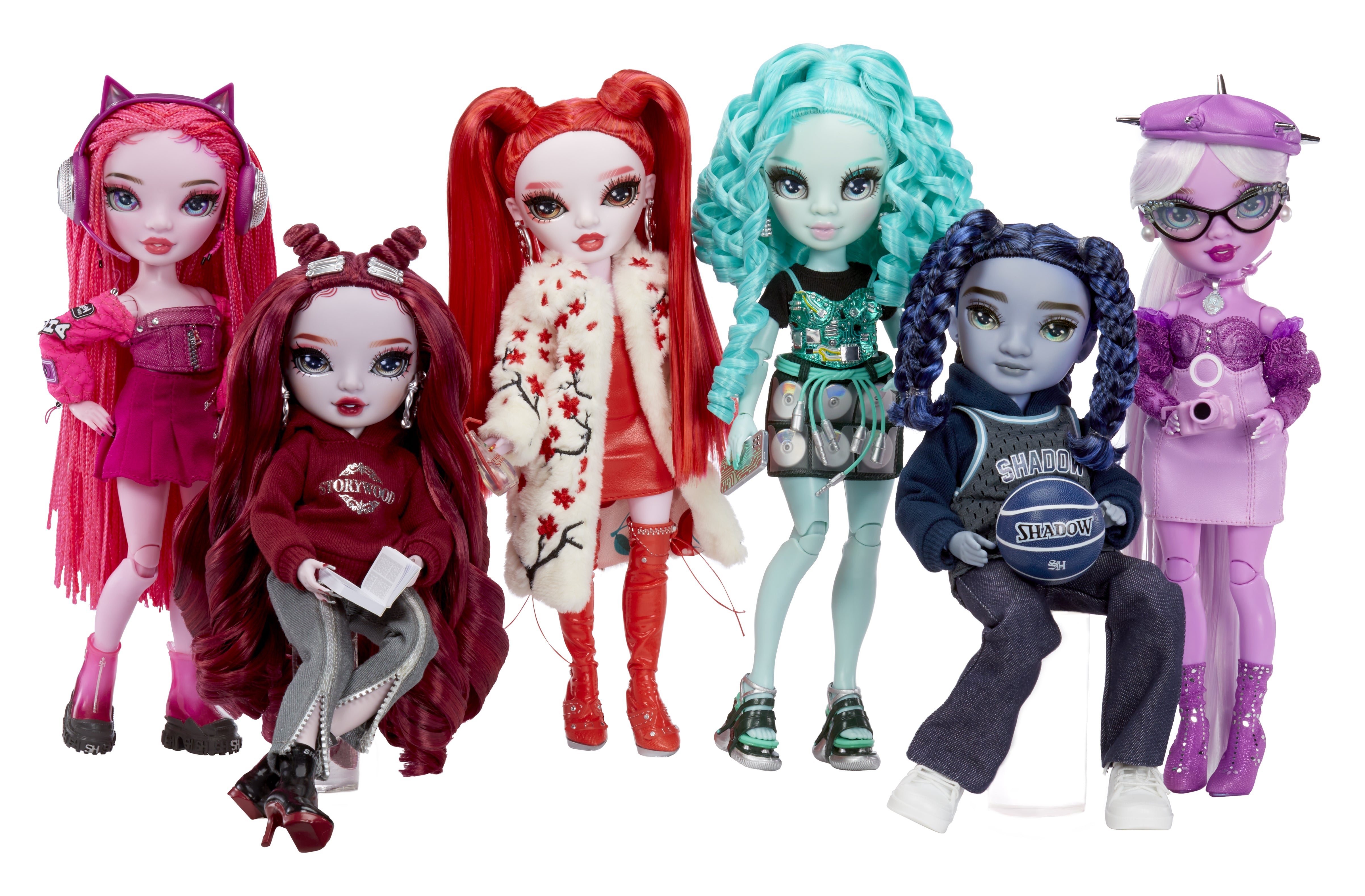 MGA ENTERTAINMENT - Rainbow High Shadow High Doll con Accessori - Berrie Skies, Rosie Redwood e Scarlet Rose