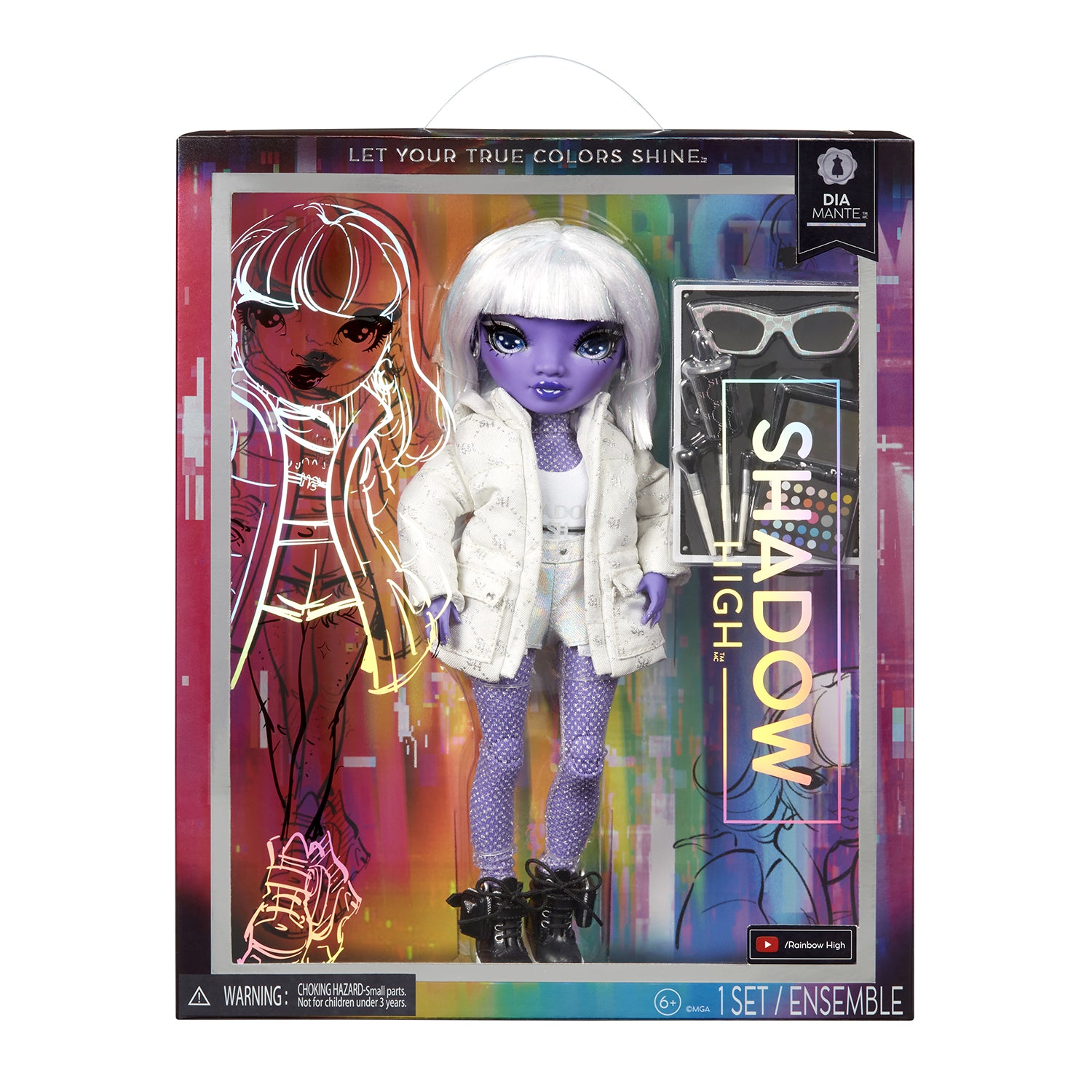 MGA ENTERTAINMENT - Rainbow High Shadow High Dia Mante Doll con Accessori