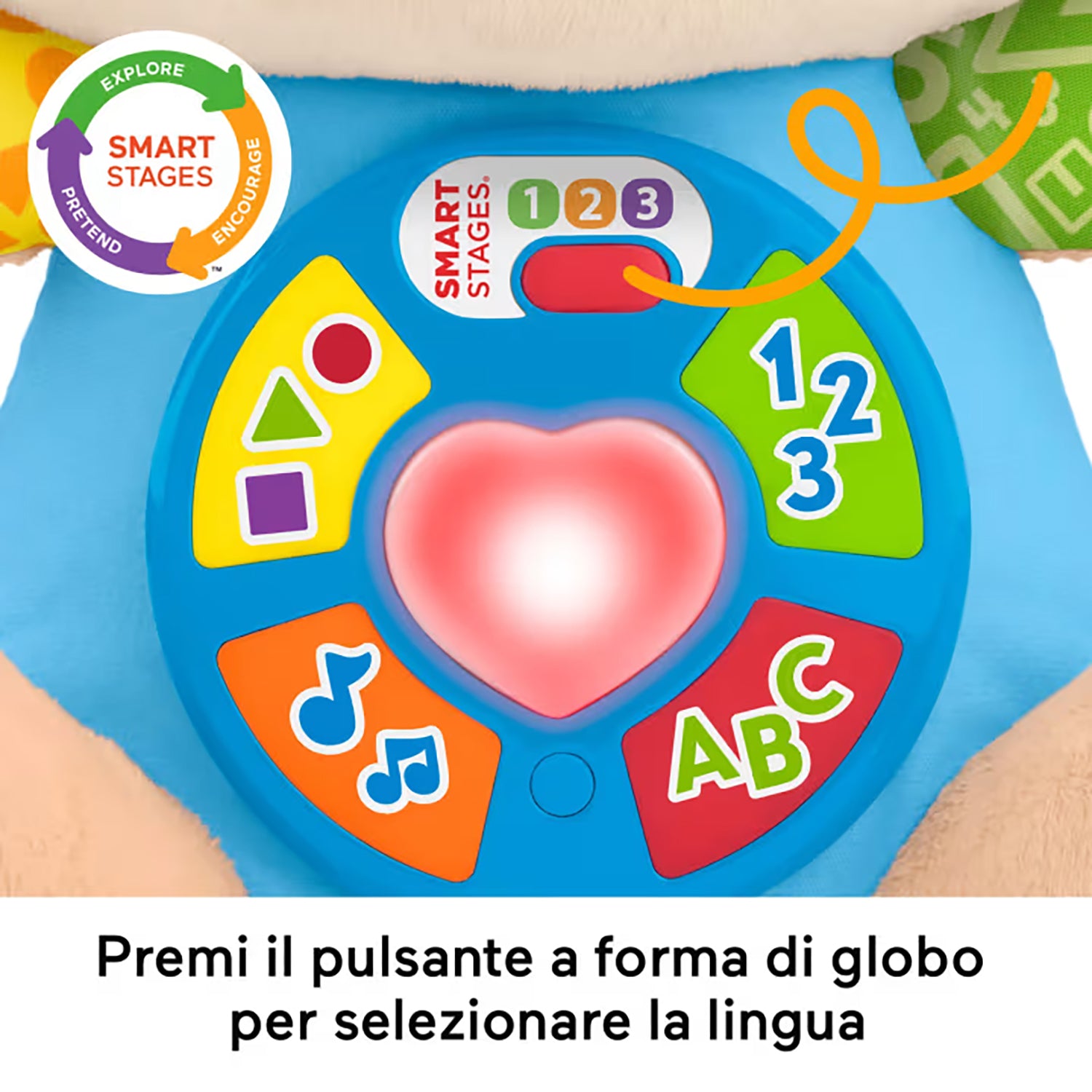 FISHER PRICE - Cagnolino Smart Stages Laugh & Learn Ridi e Impara Peluche Musicale
