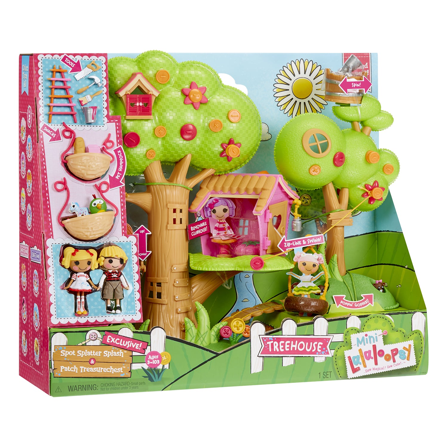 MGA ENTERTAINMENT - Mini Lalaloopsy Treehouse Playset con Bambole e Accessori
