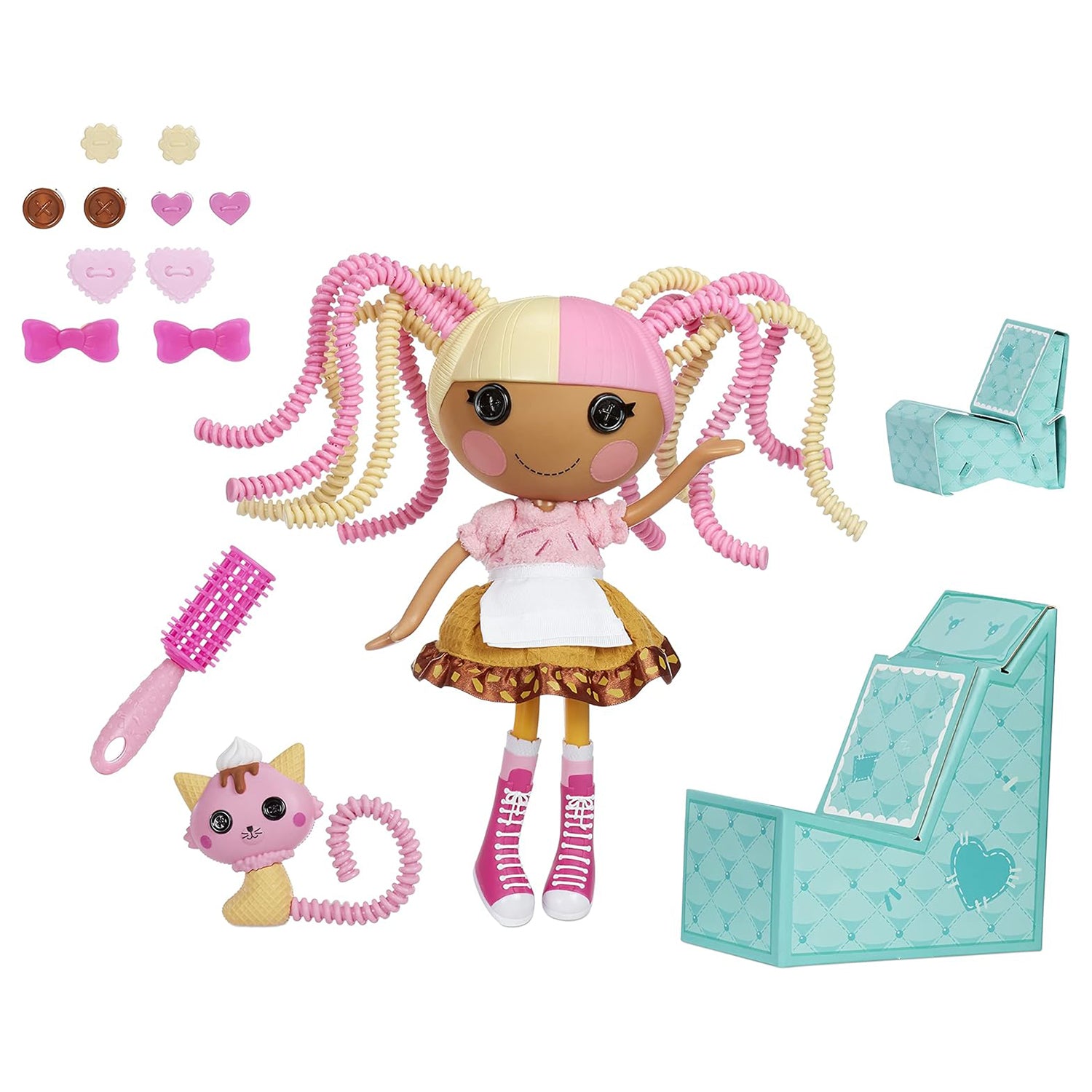 MGA ENTERTAINMENT - Lalaloopsy Silly Hair Bambola Scoops Waffle Cone con Accessori