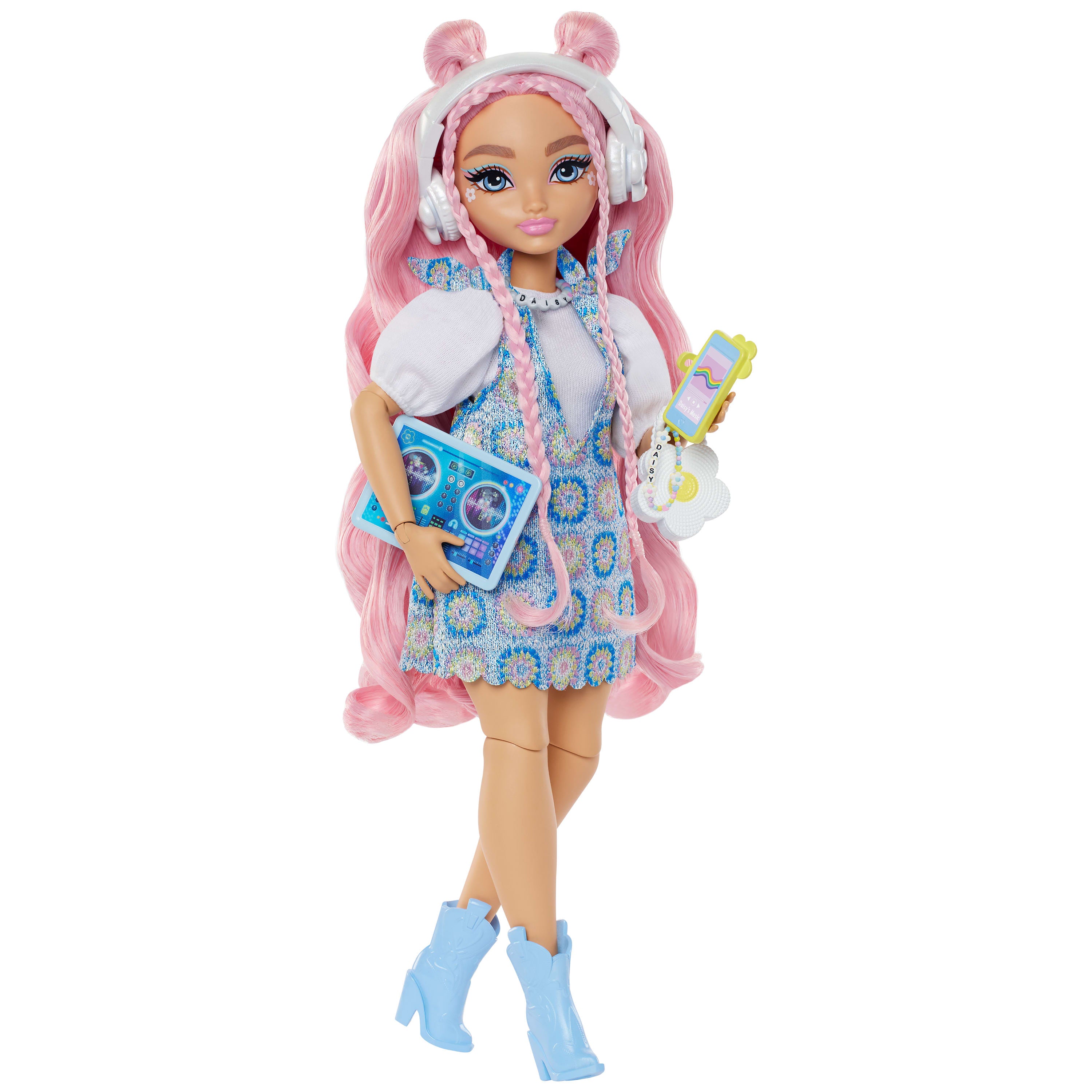 MATTEL - Barbie Dream Besties Bambola Daisy Jean con 9 accessori a tema DJ & Music