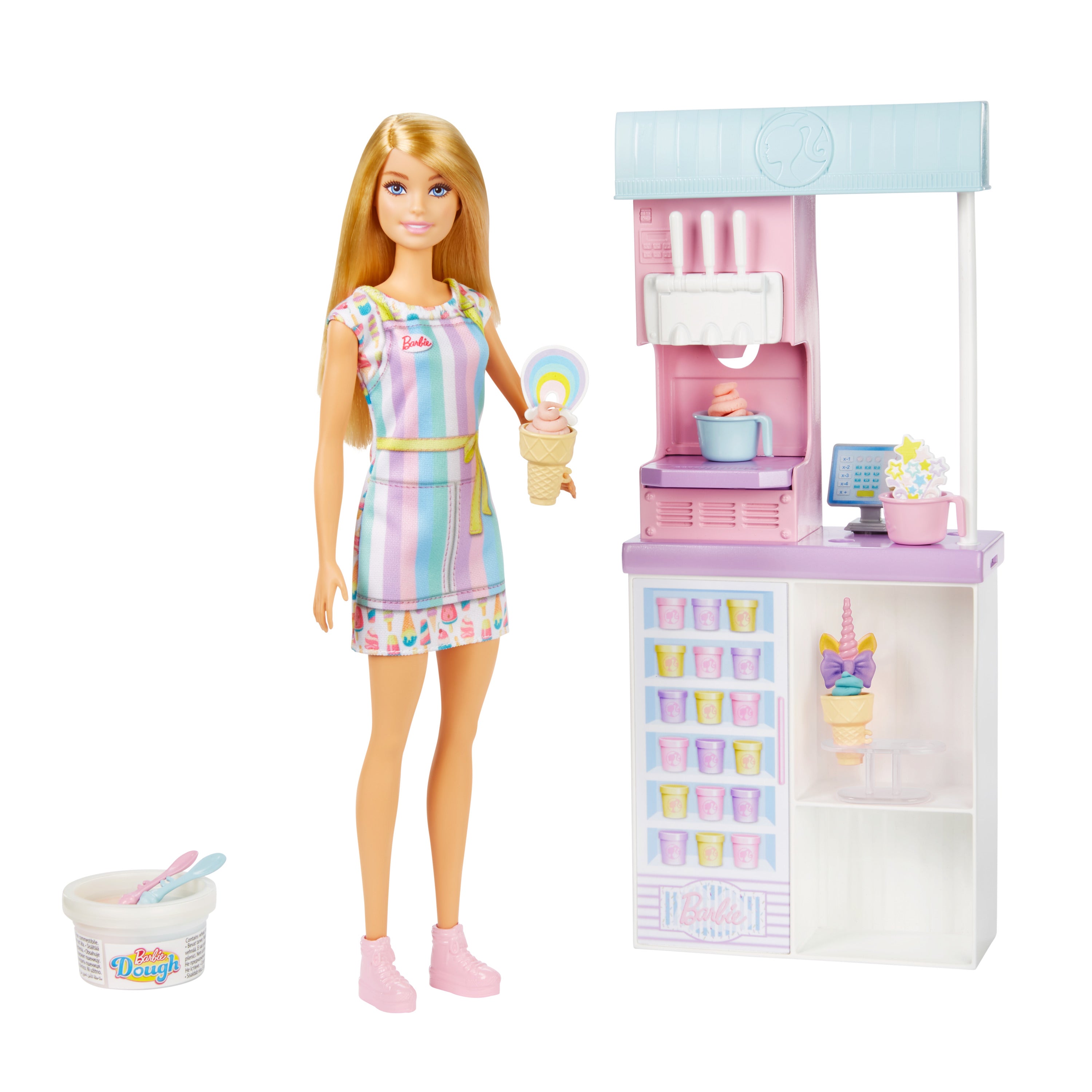 MATTEL - Barbie Ice Cream Shop Playset con Bambola e Accessori