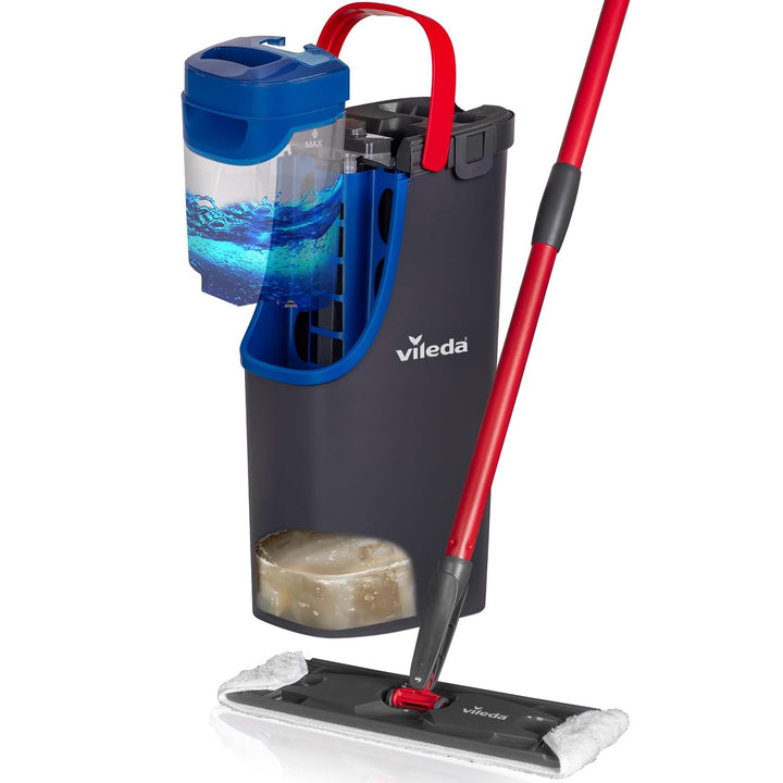 VILEDA - Sistema Lavapavimenti H2PrO Flat Mop - Separazione al 100% di acqua pulita e sporca