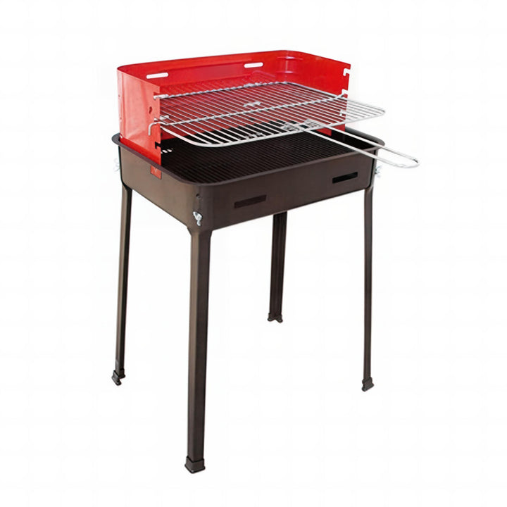 FILCASALINGHI - Barbecue Medium in Acciaio Verniciato con Griglia Regolabile 3 Posizioni - h75x48x35 cm