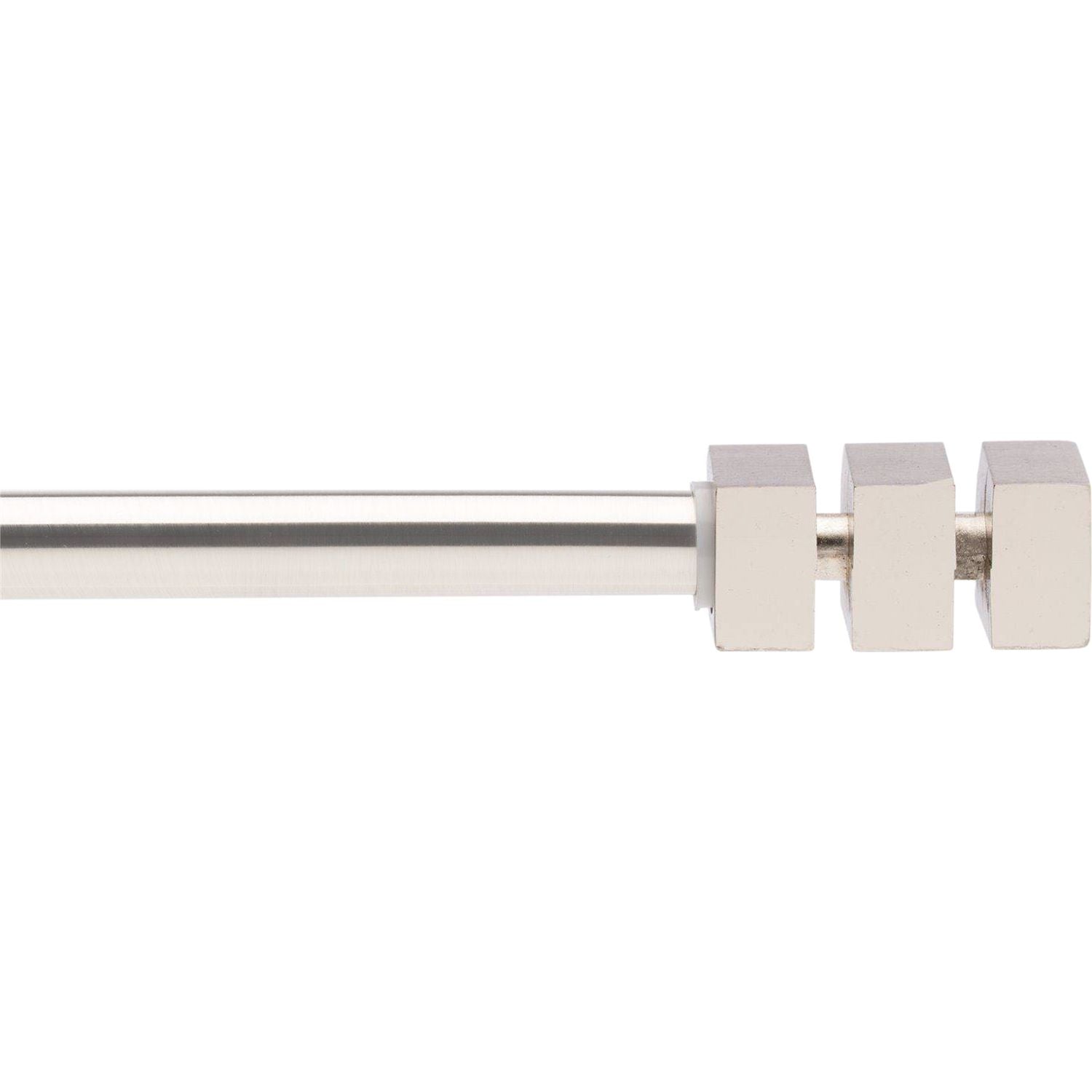 CARILLO HOME - Bastone tenda acciaio satinato terminale Tubo Quadro Linea Oro - Estensibile da 160 a 300 cm