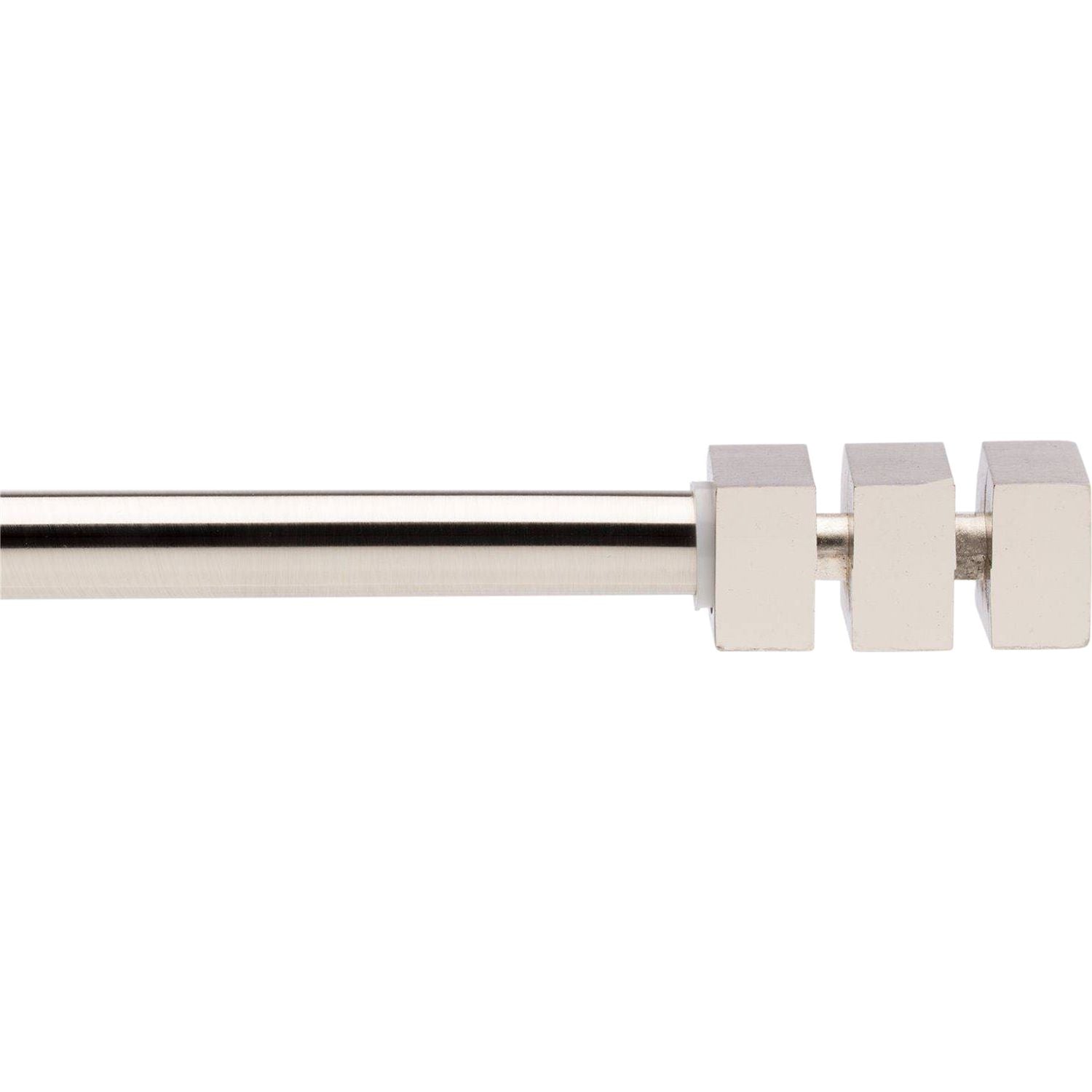 CARILLO HOME - Bastone tenda acciaio lucido terminale Tubo Quadro Linea Oro - Estensibile da 160 a 300 cm