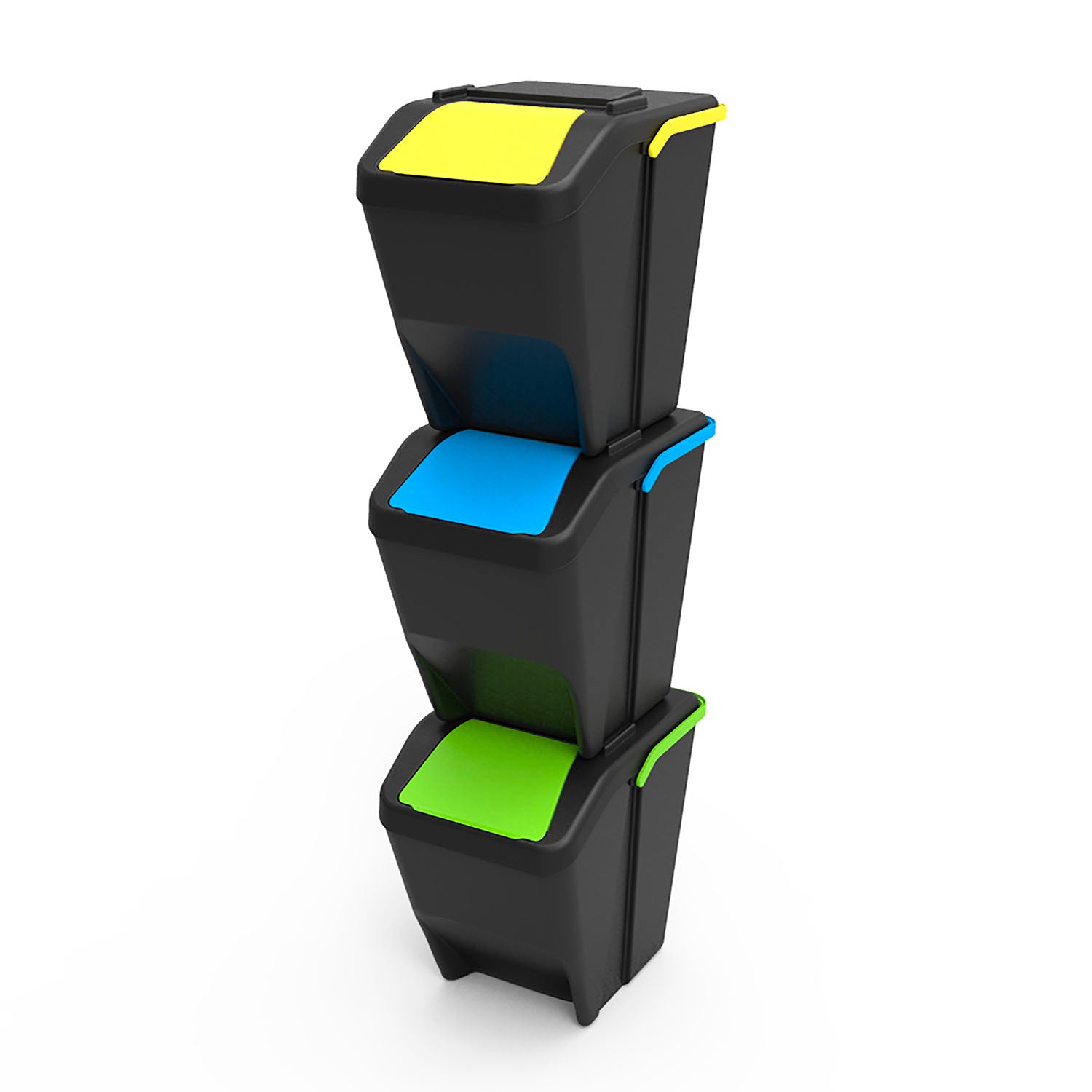 RECA PLAST - Pattumiera per la raccolta differenziata 25 litri - set 3 pezzi