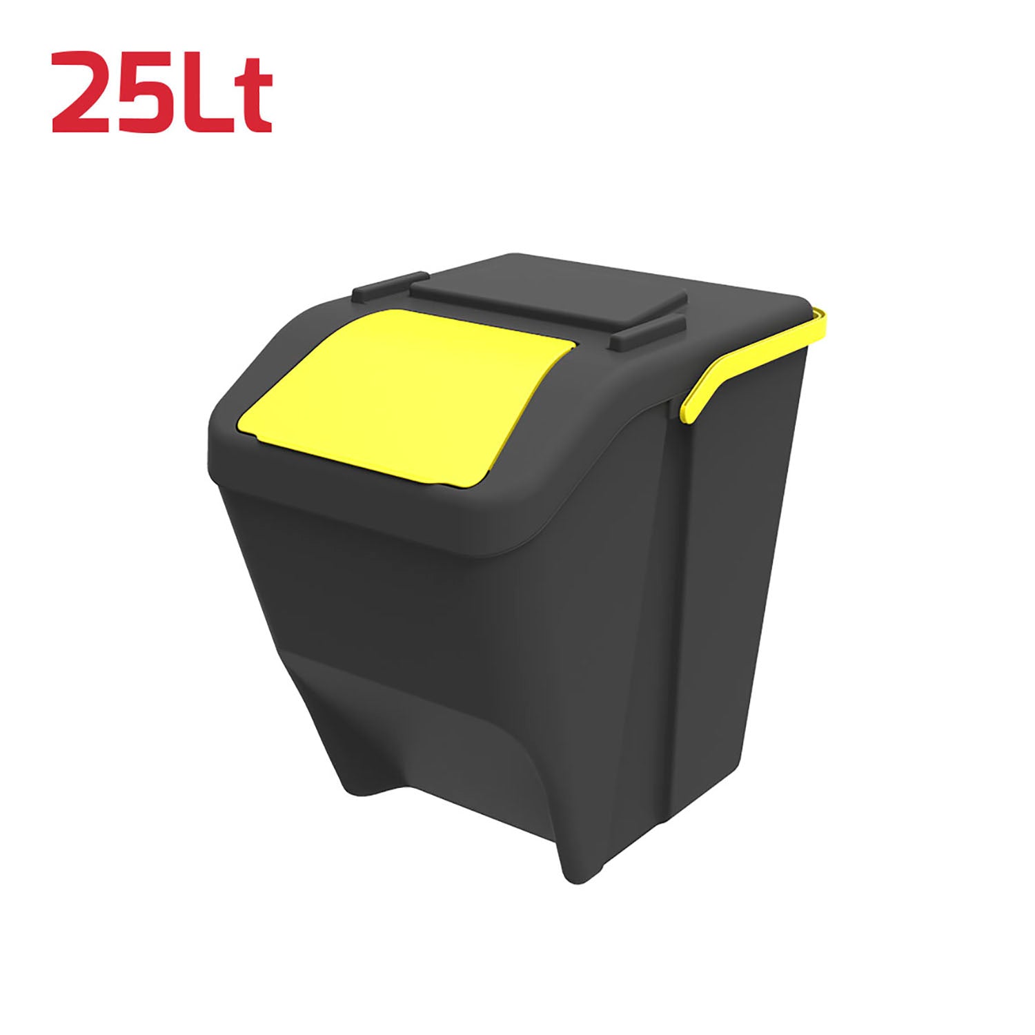 RECA PLAST - Pattumiera per la raccolta differenziata 25 litri - set 3 pezzi