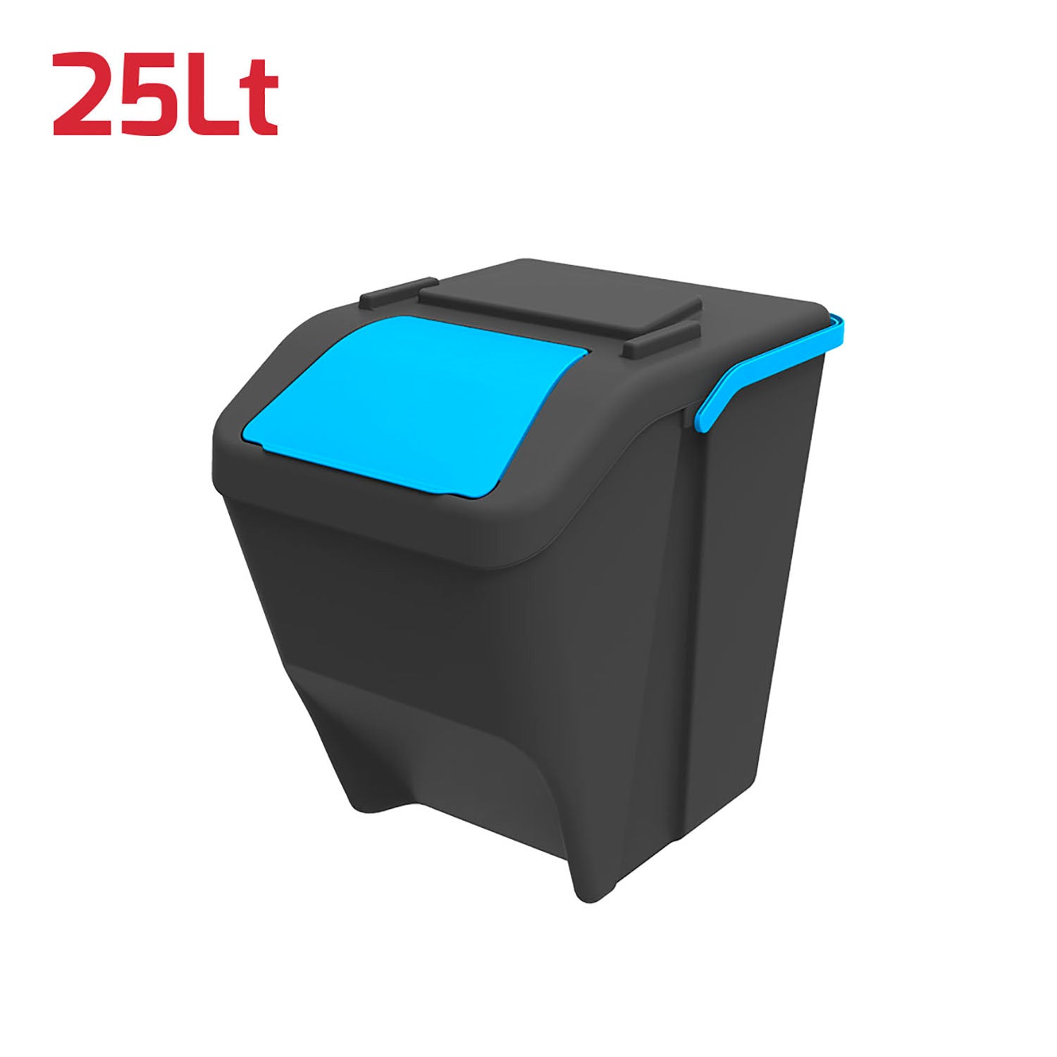 RECA PLAST - Pattumiera per la raccolta differenziata 25 litri - set 3 pezzi