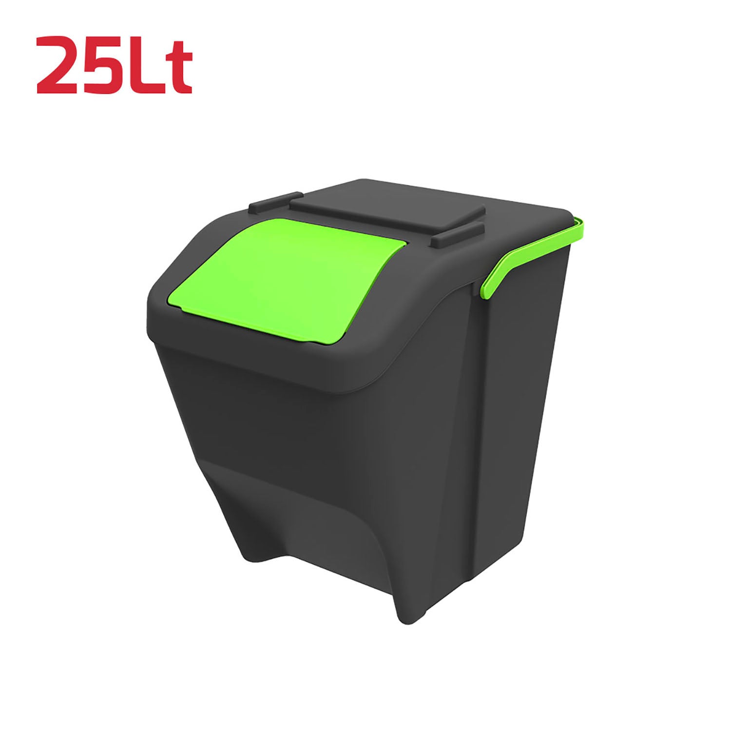 RECA PLAST - Pattumiera per la raccolta differenziata 25 litri - set 3 pezzi