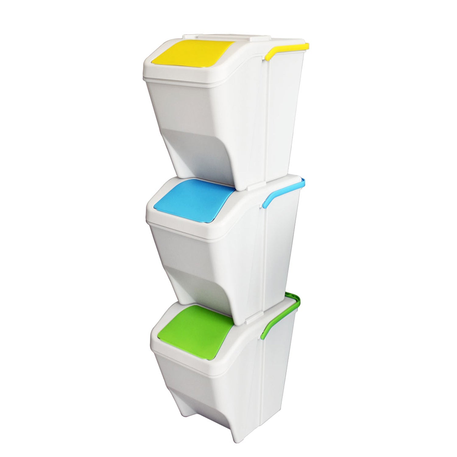 RECA PLAST - Pattumiera per la raccolta differenziata 25 litri - set 3 pezzi