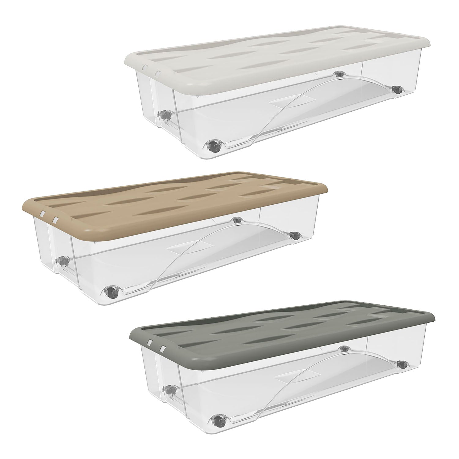 RECA PLAST - Contenitore Multiuso Storage Box Dune con ruote 40 litri - h17x80x40 cm