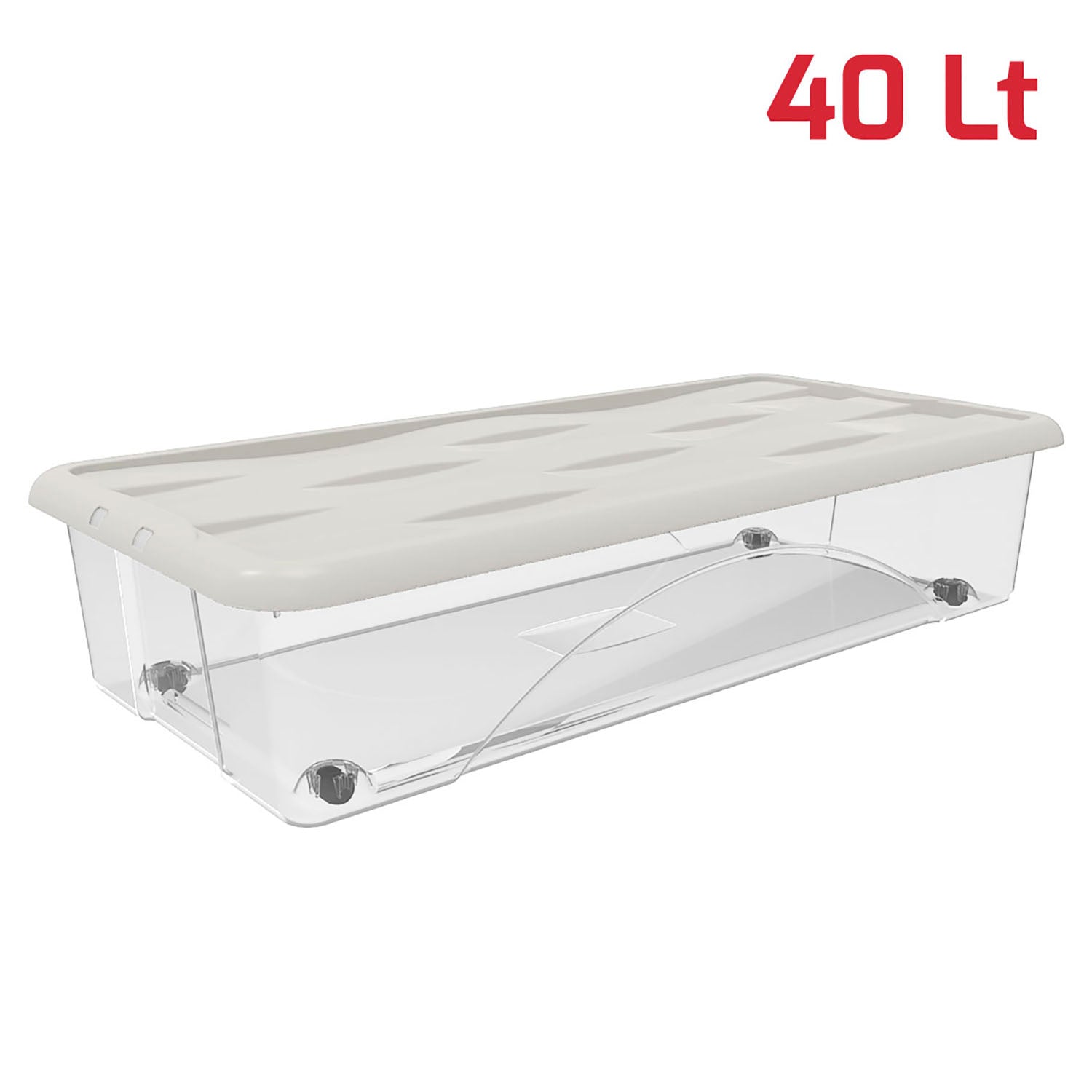 RECA PLAST - Contenitore Multiuso Storage Box Dune con ruote 40 litri - h17x80x40 cm