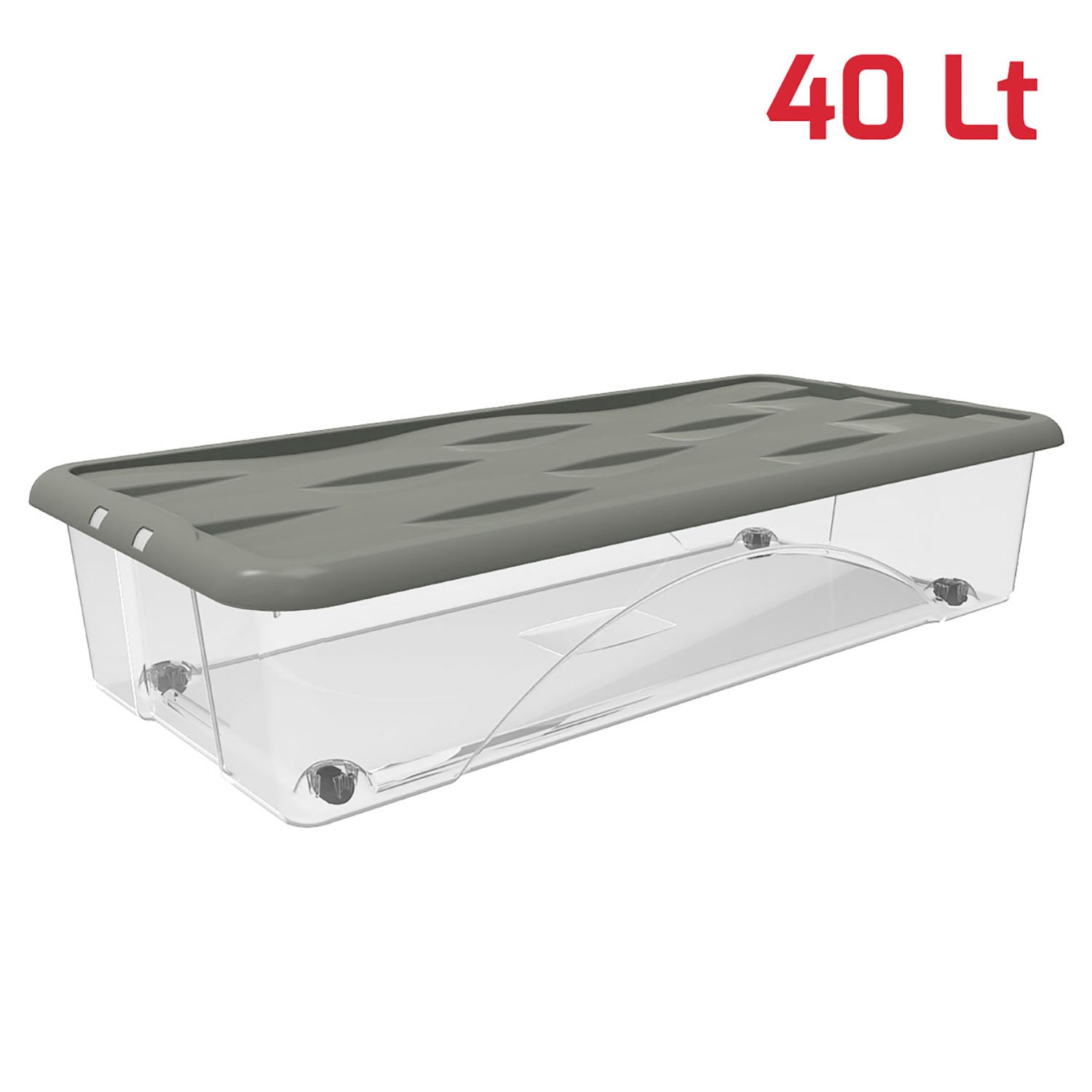 RECA PLAST - Contenitore Multiuso Storage Box Dune con ruote 40 litri - h17x80x40 cm