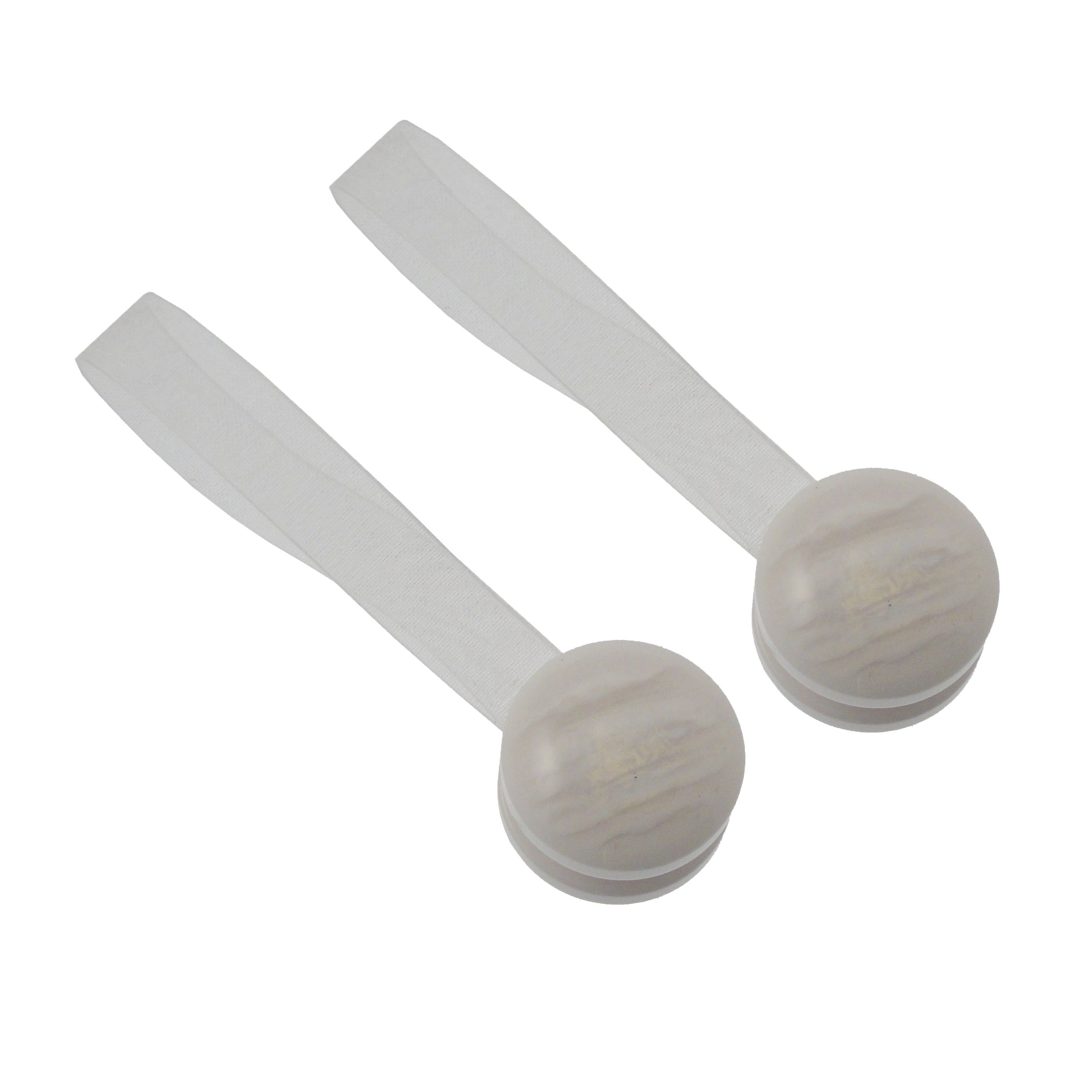 BBLINE - Calamita Ferma tenda in plastica Mini Striata Bianco - set 2 pezzi