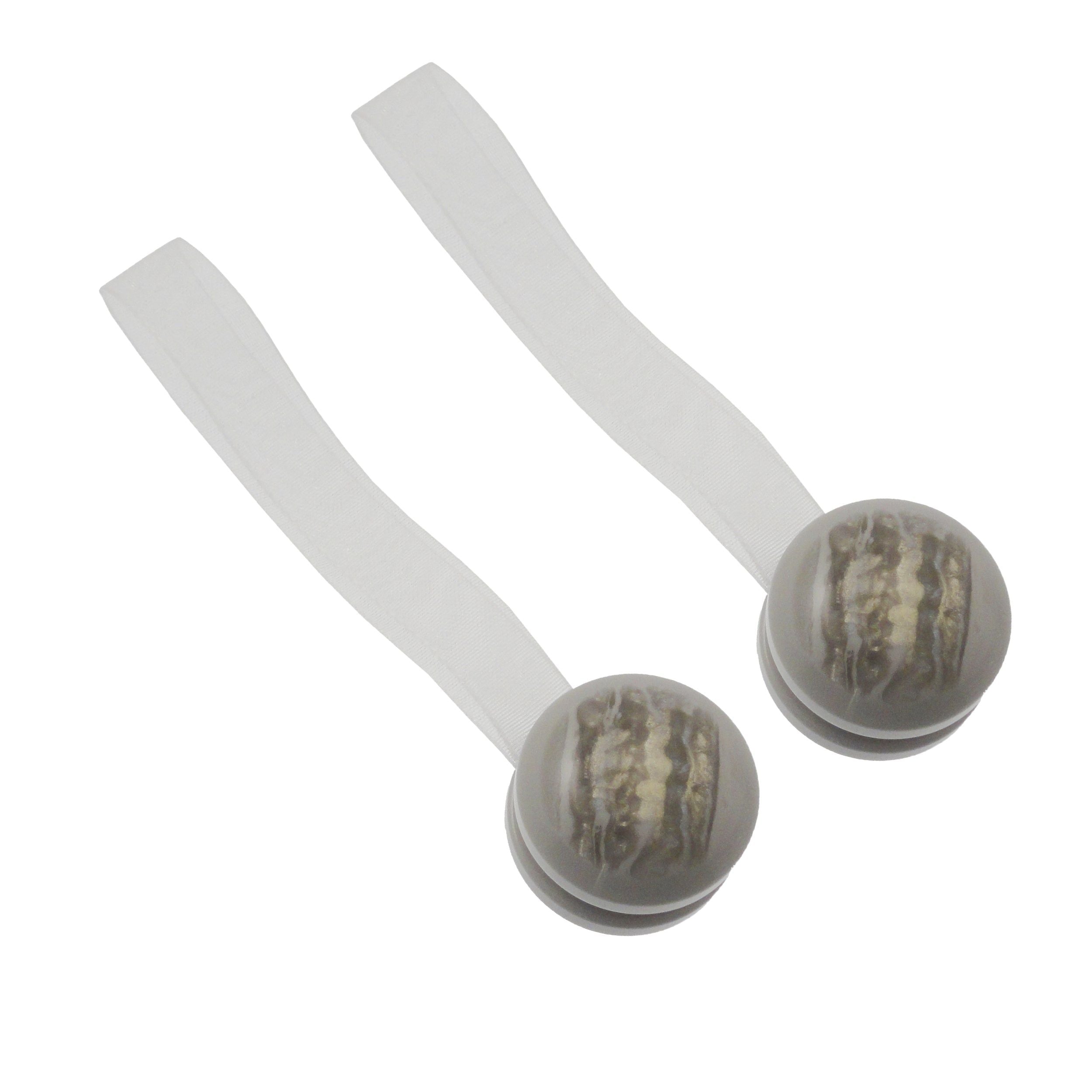 BBLINE - Calamita Ferma tenda in plastica Mini Striata Grigio - set 2 pezzi