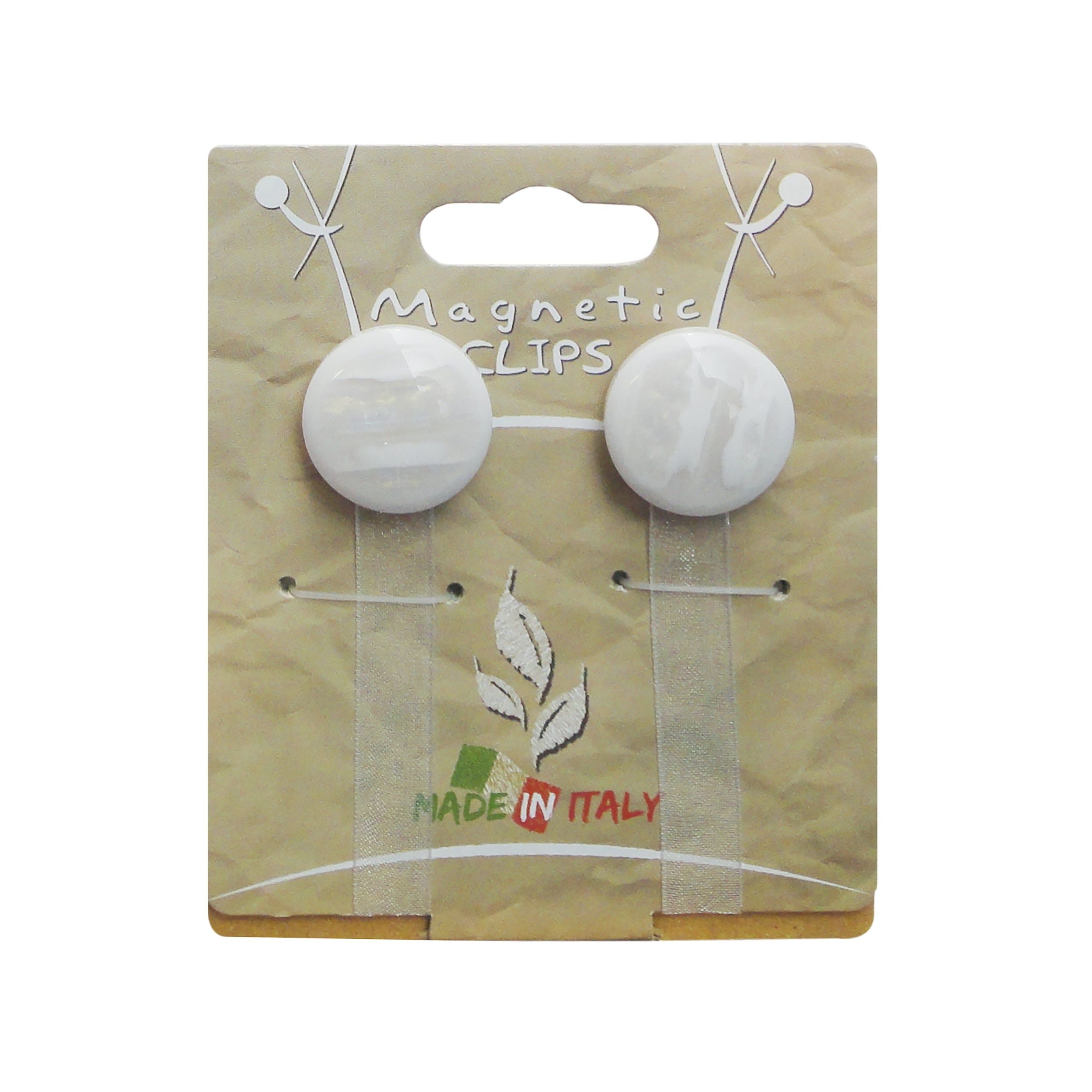 BBLINE - Calamita Ferma tenda in plastica Mini Striata Bianco - set 2 pezzi