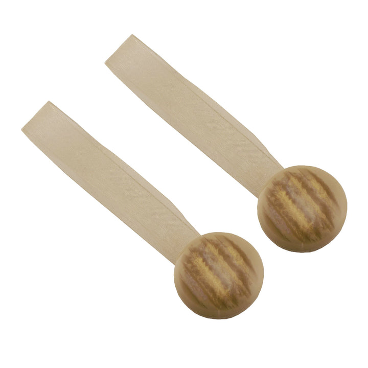 BBLINE - Calamita Ferma tenda in legno Bottone Argento - set 2