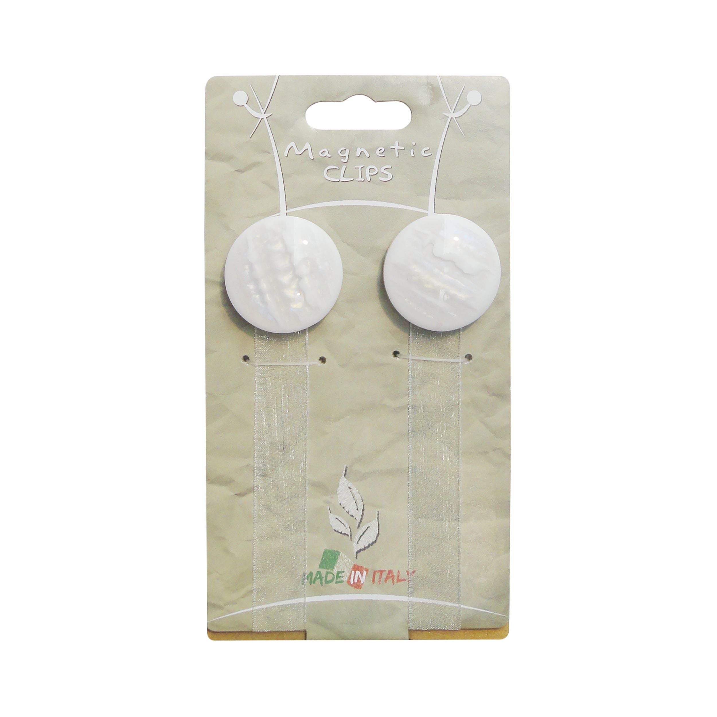 BBLINE - Calamita Ferma tenda in plastica Striata Bianco - set 2 pezzi