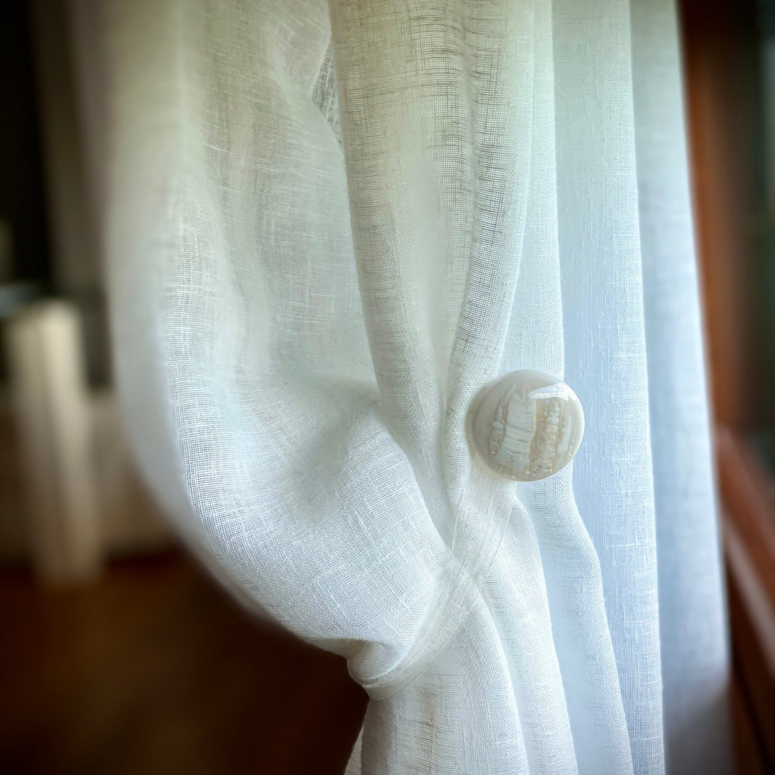 BBLINE - Calamita Ferma tenda in plastica Striata Bianco - set 2 pezzi