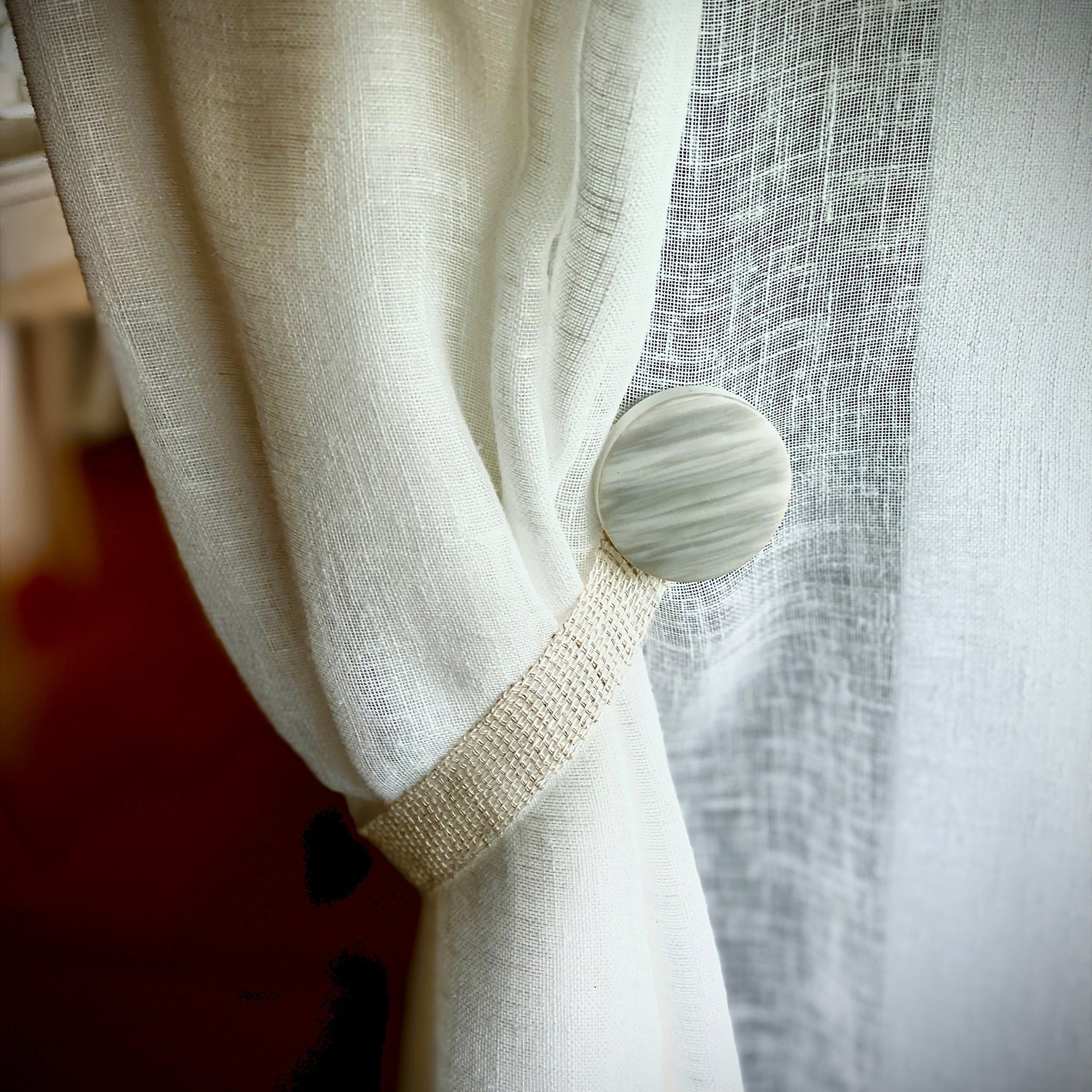 BBLINE - Calamita Ferma tenda in plastica Stone Bianco - set 2 pezzi