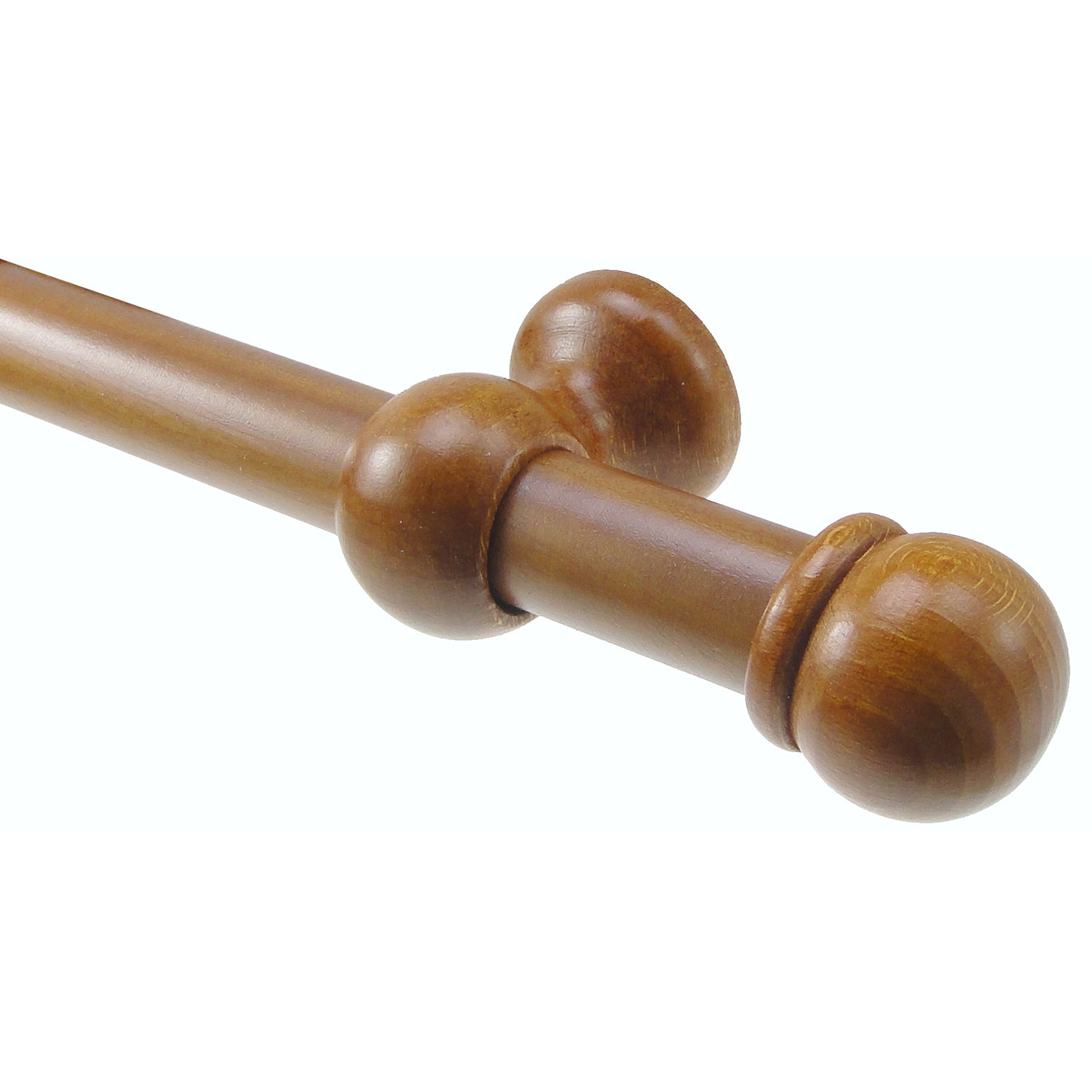 BBLINE - Kit Bastone in Legno per Tende Elisa Teak - Lunghezza 200 cm diametro 28 cm