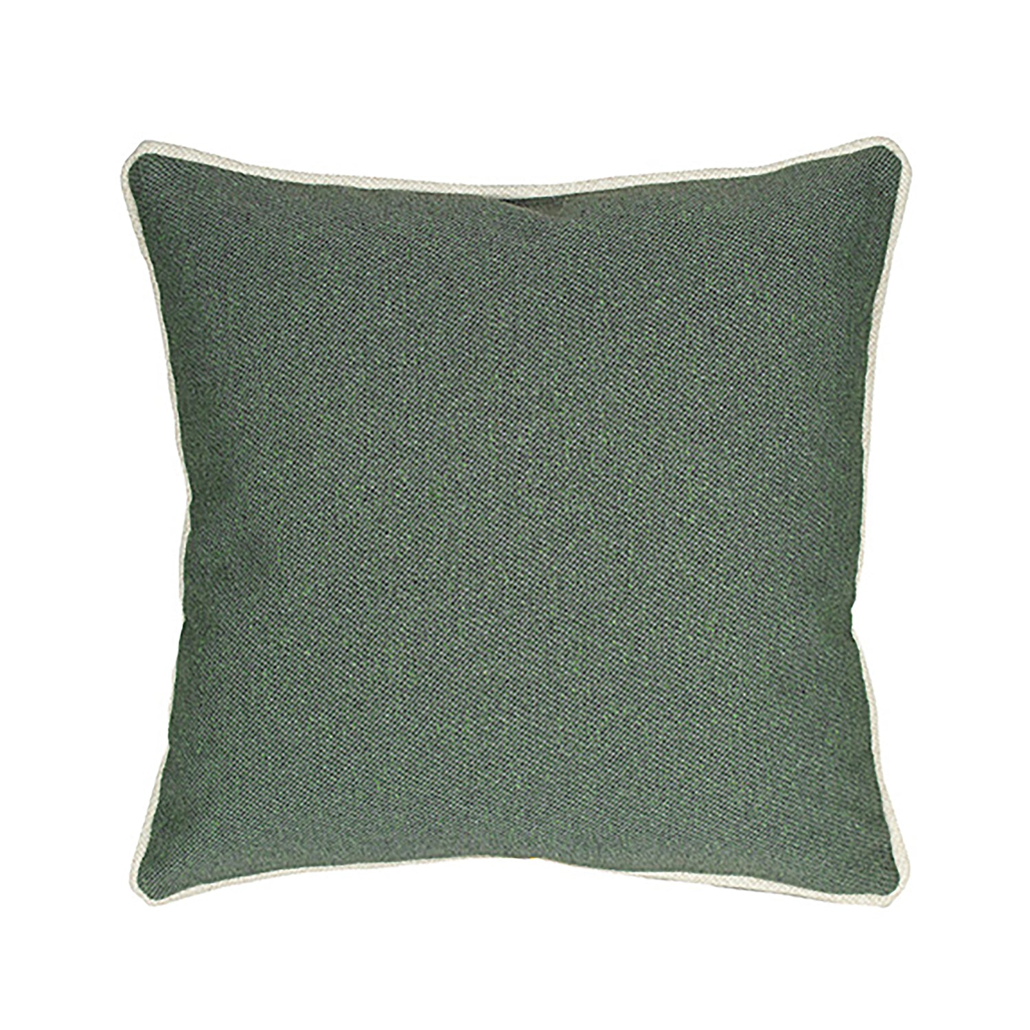 COTTON & COLOR - Cuscino Arredo Verde con Bordo piping Idrorepellente 50×50 cm