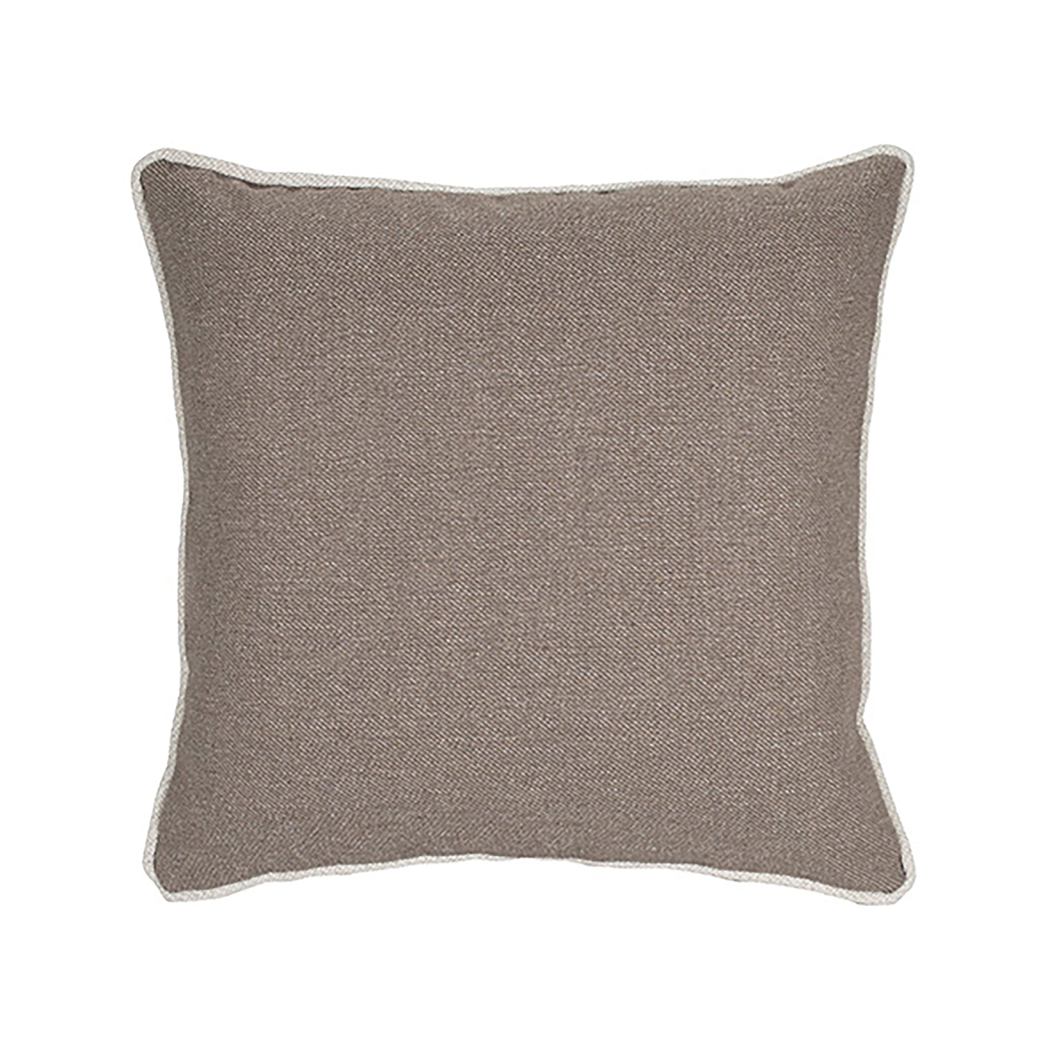 COTTON & COLOR - Cuscino Arredo Tortora con Bordo piping Idrorepellente 50×50 cm