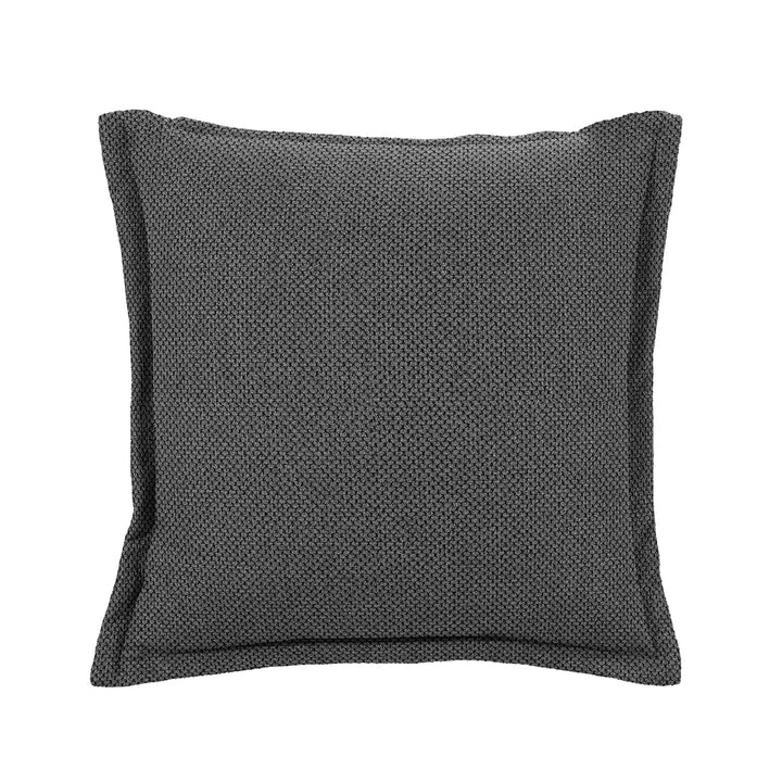 COTTON & COLOR - Cuscino Arredo Grigio Scuro con Balza Idrorepellente 50×50 cm