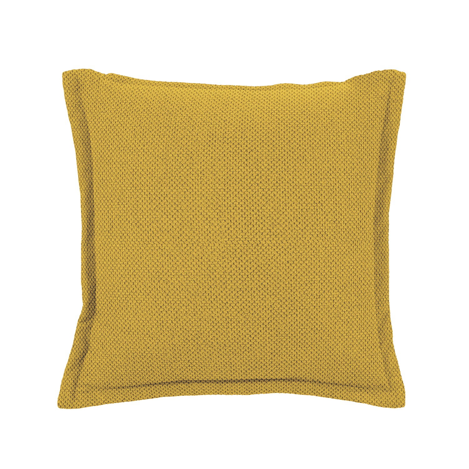 COTTON & COLOR - Cuscino Arredo Senape con Balza Idrorepellente 50×50 cm