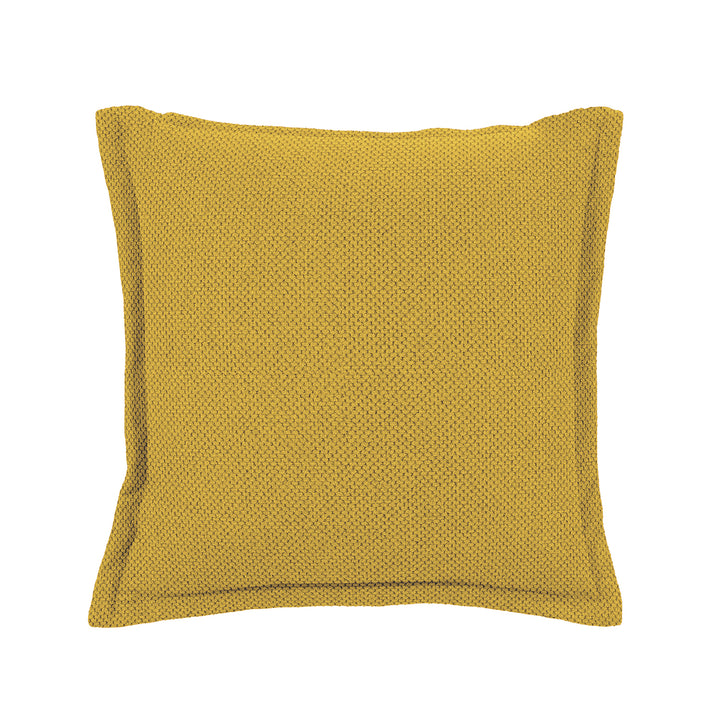 COTTON & COLOR - Cuscino Arredo Senape con Balza Idrorepellente 50×50 cm