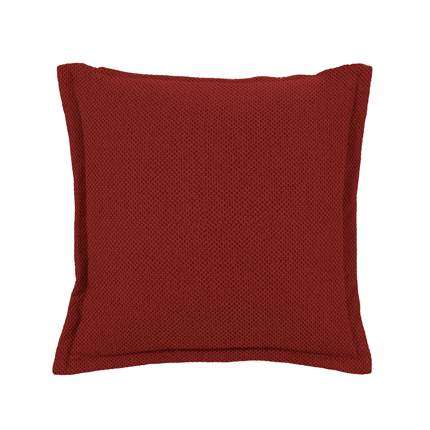 COTTON & COLOR - Cuscino Arredo Bordeaux con Balza Idrorepellente 50×50 cm