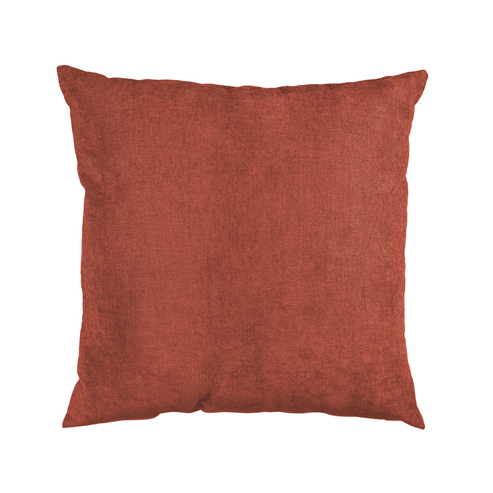 COTTON & COLOR - Cuscino Arredo Sfoderabile Terracotta con Interno in Fibra 50×50 cm