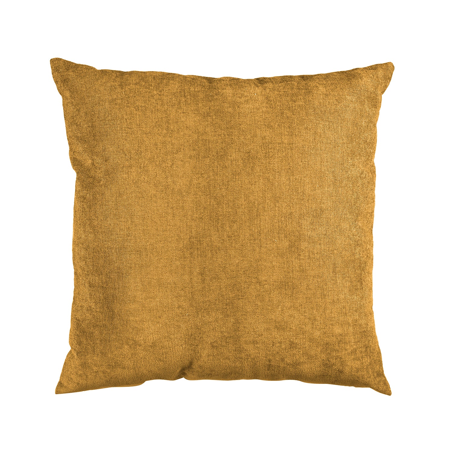 COTTON & COLOR - Cuscino Arredo Sfoderabile Ocra con Interno in Fibra 50×50 cm