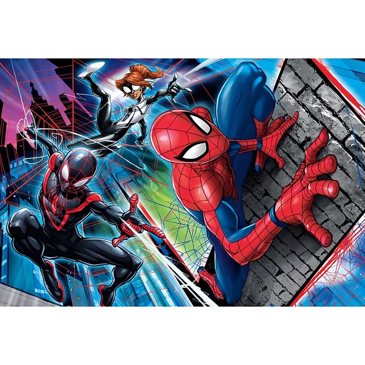 CLEMENTONI - Puzzle Marvel Spider-Man Maxi SuperColor 24 Pezzi 62x42 cm