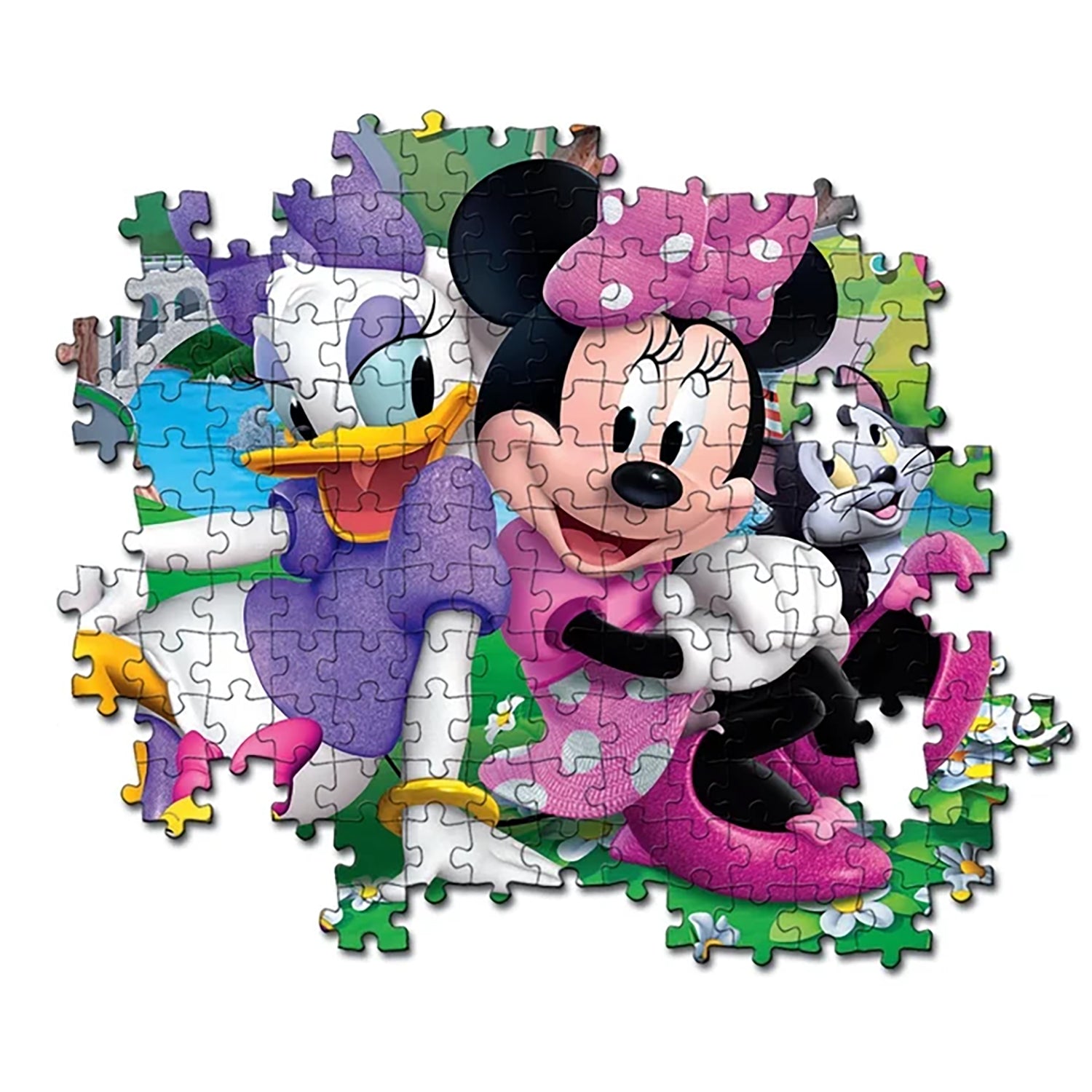 CLEMENTONI - Puzzle Minnie & Paperina 104 Pezzi Maxi SuperColor - Puzzle Disney Junior 4+ Anni