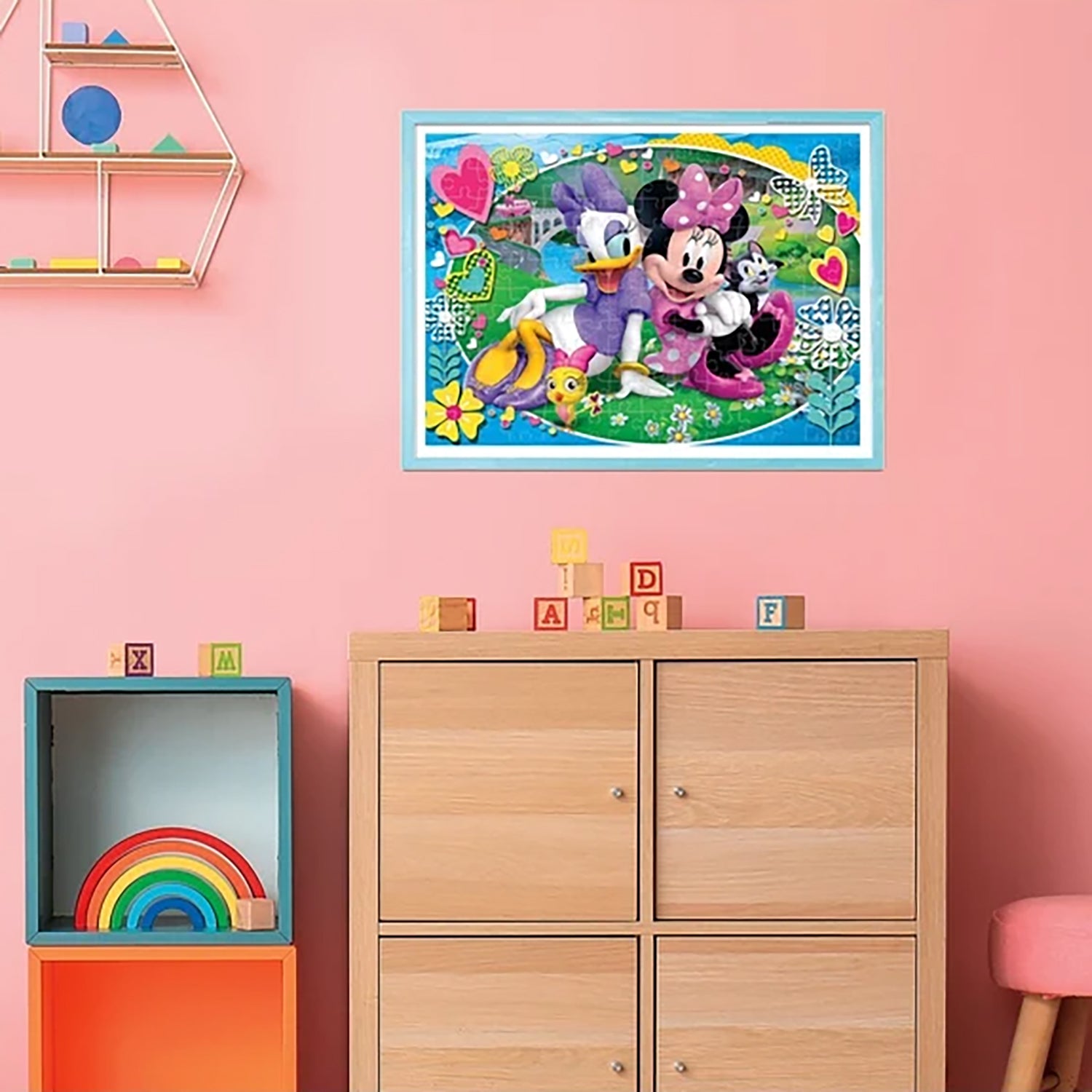 CLEMENTONI - Puzzle Minnie & Paperina 104 Pezzi Maxi SuperColor - Puzzle Disney Junior 4+ Anni