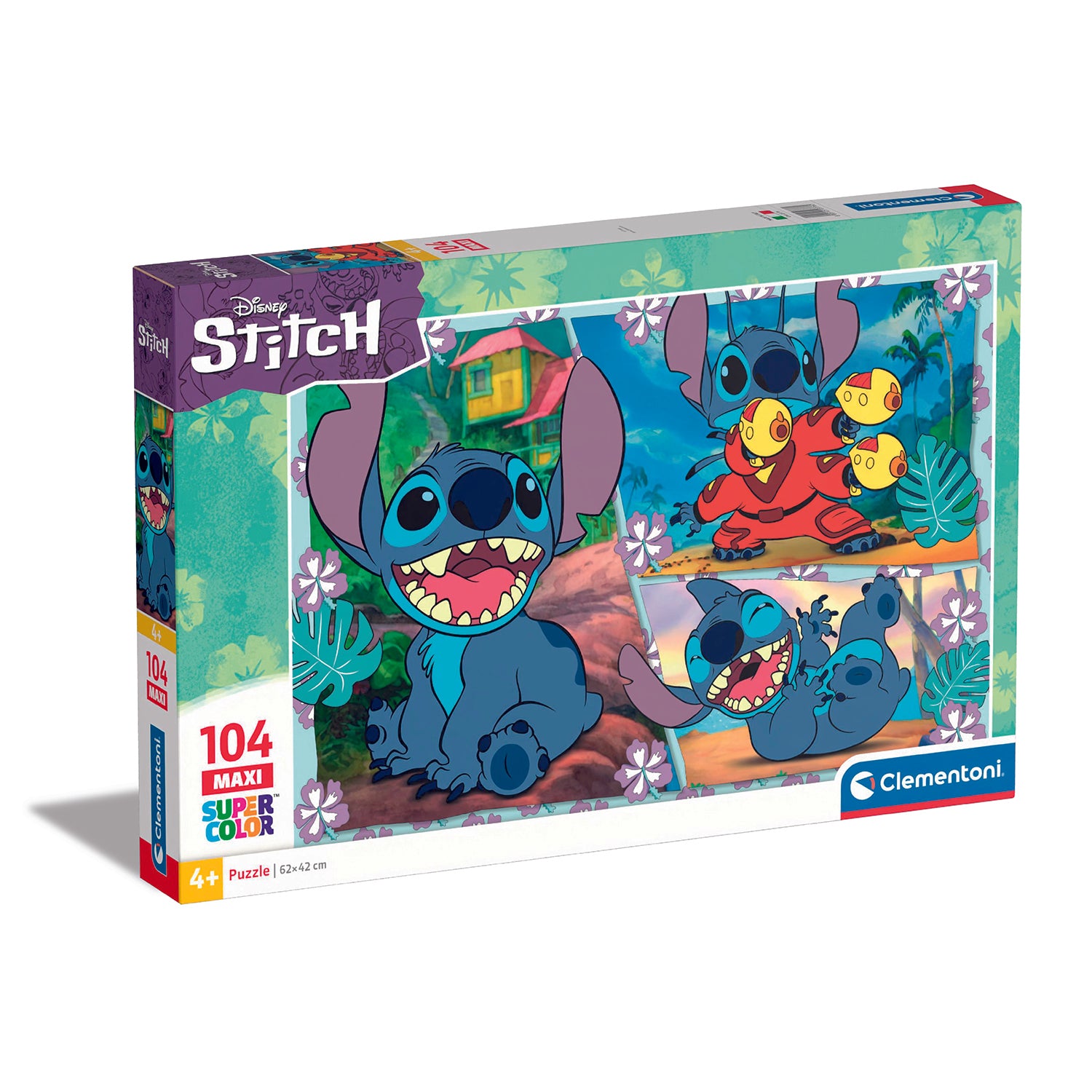 CLEMENTONI - Puzzle Stitch 104 Pezzi Maxi SuperColor - Puzzle Disney Bambini 4+