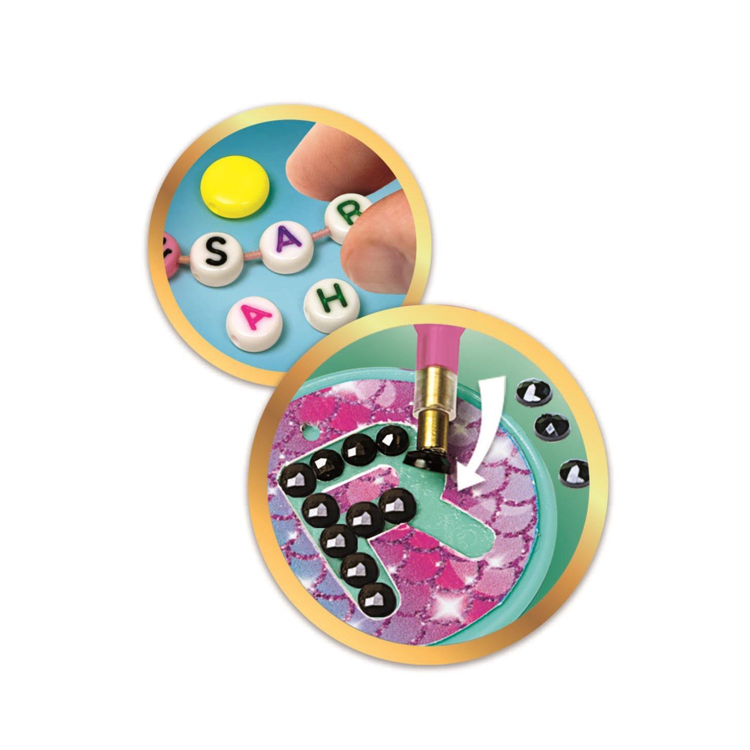 CLEMENTONI - Crazy Chic Message Creations Swiftie Kit 6+ Anni - Set Creativo per Braccialetti e Ciondoli