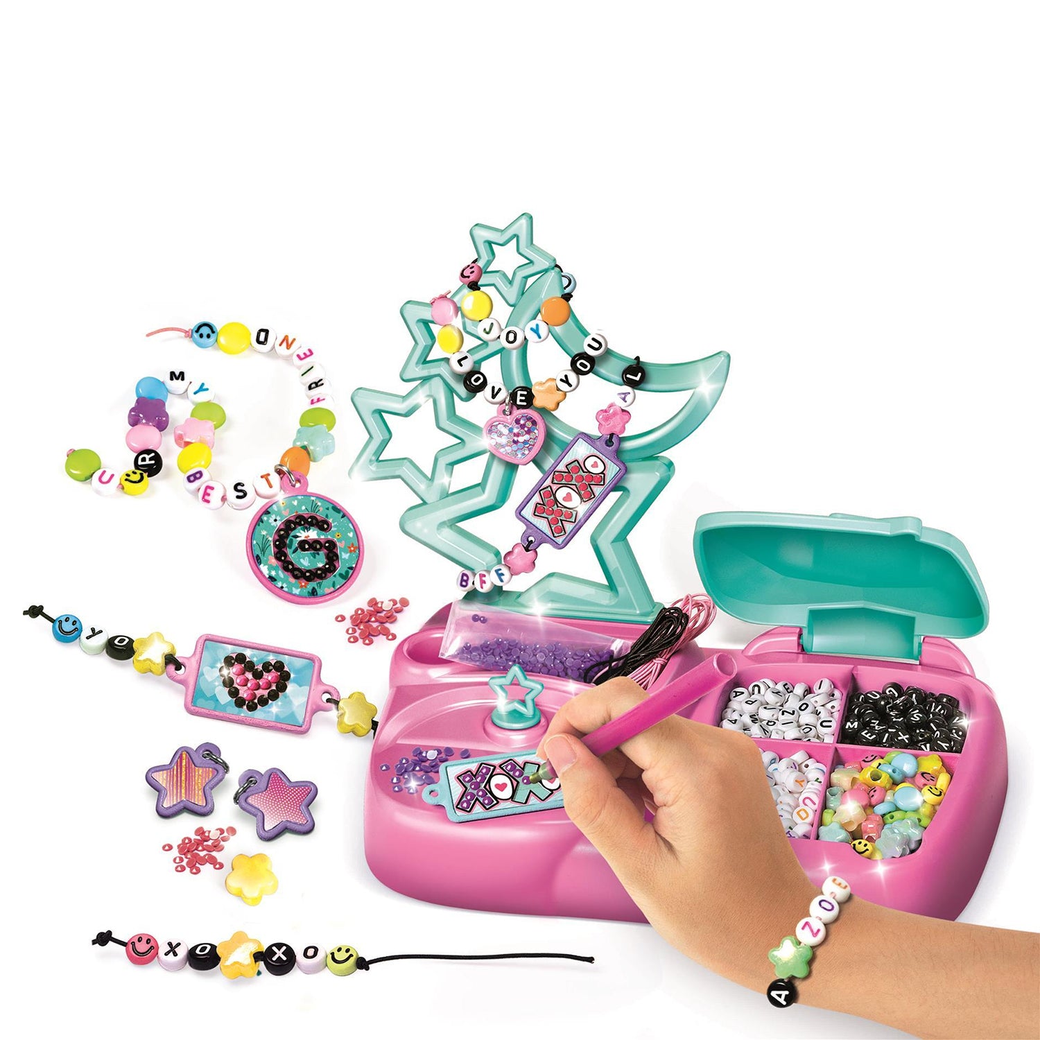 CLEMENTONI - Crazy Chic Message Creations Swiftie Kit 6+ Anni - Set Creativo per Braccialetti e Ciondoli
