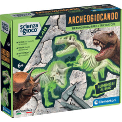 CLEMENTONI - Archeogiocando T-rex e Triceratopo - Scienza&Gioco