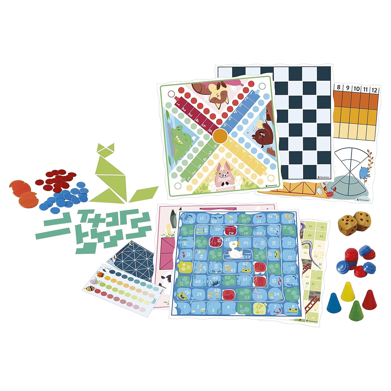 CLEMENTONI - 50 Giochi Riuniti Raccolta Giochi da Tavolo 4+ Anni