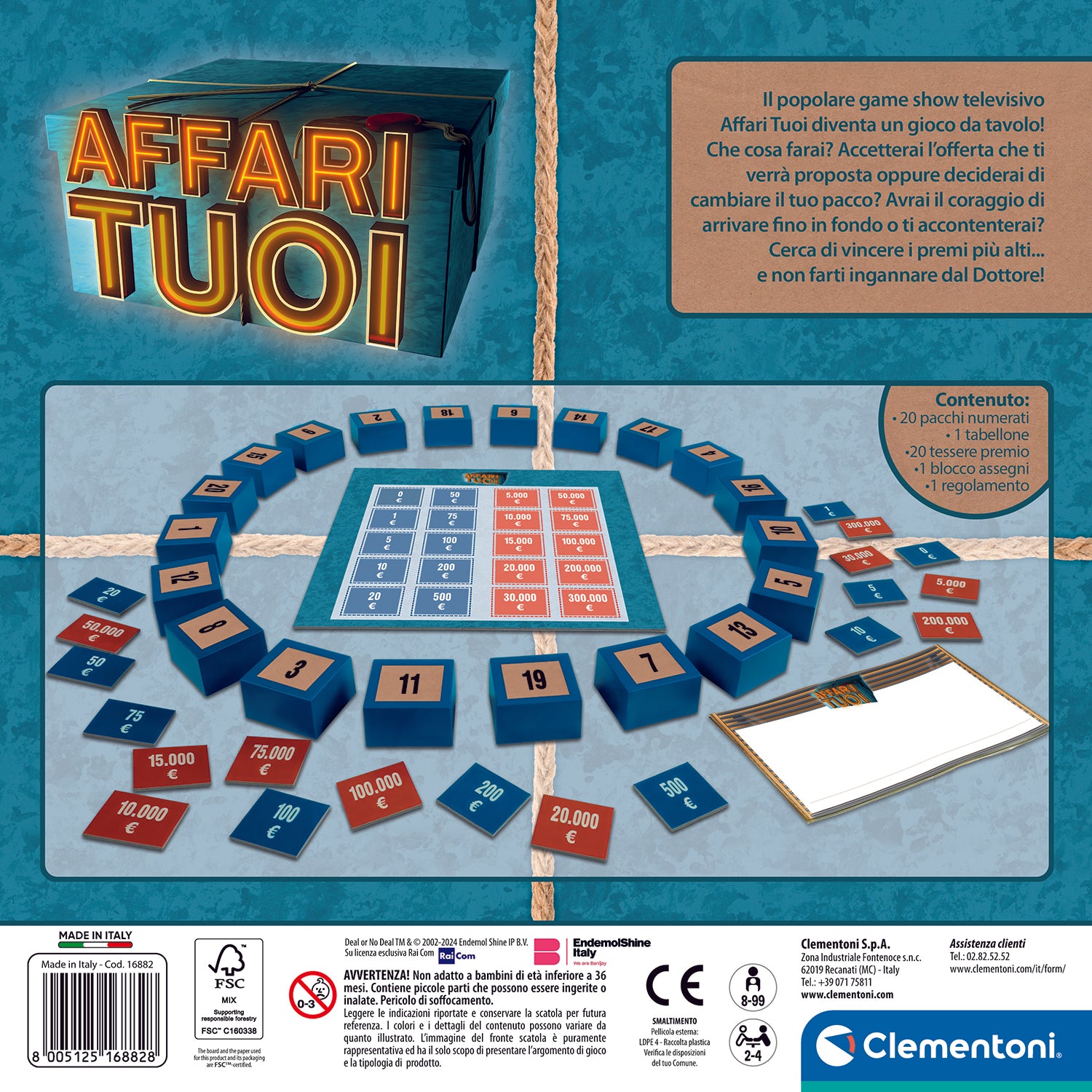 CLEMENTONI - Affari Tuoi Gioco da Tavolo - Il gioco ufficiale