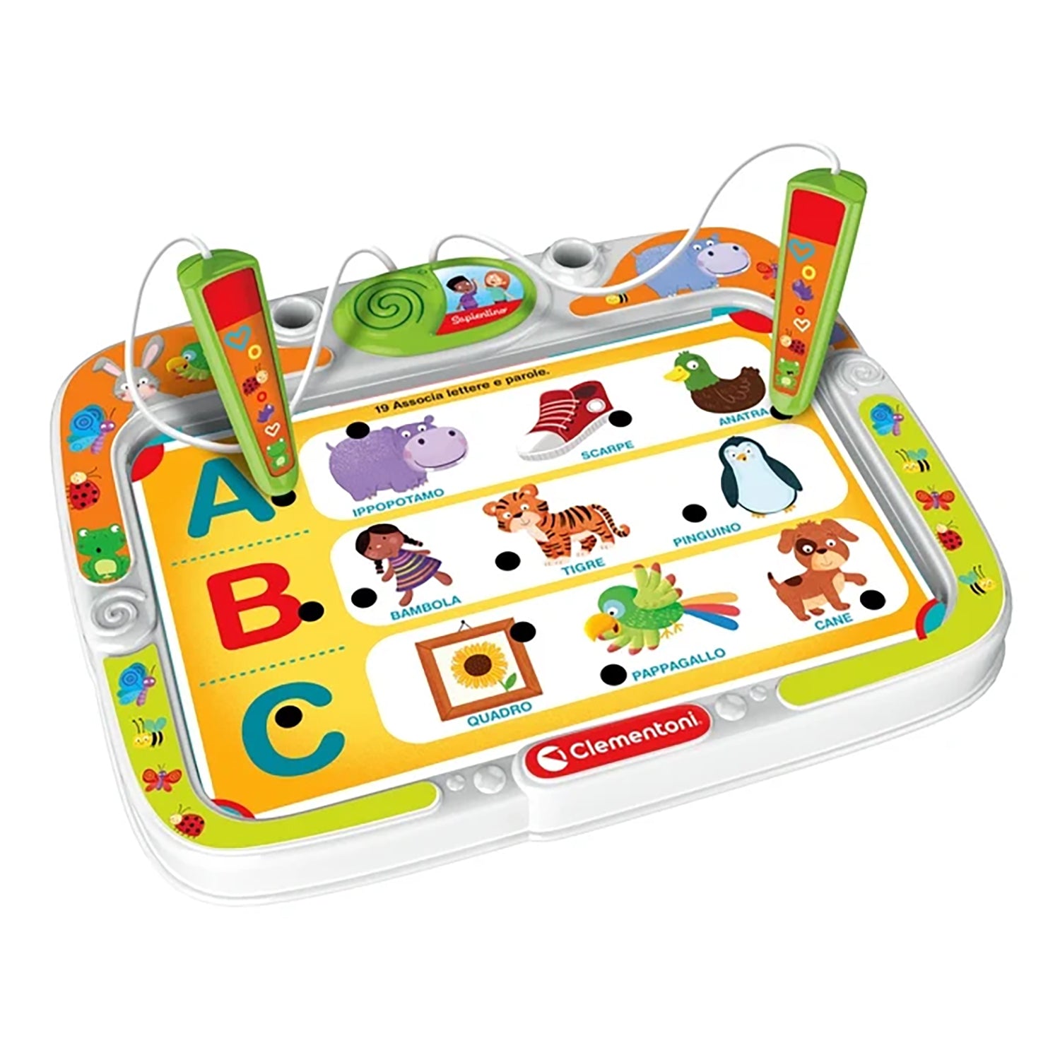 CLEMENTONI - Sapientino Parlante Gioco Educativo Interattivo con Penne Elettroniche, 32 Attività e 16 Schede 3+ Anni