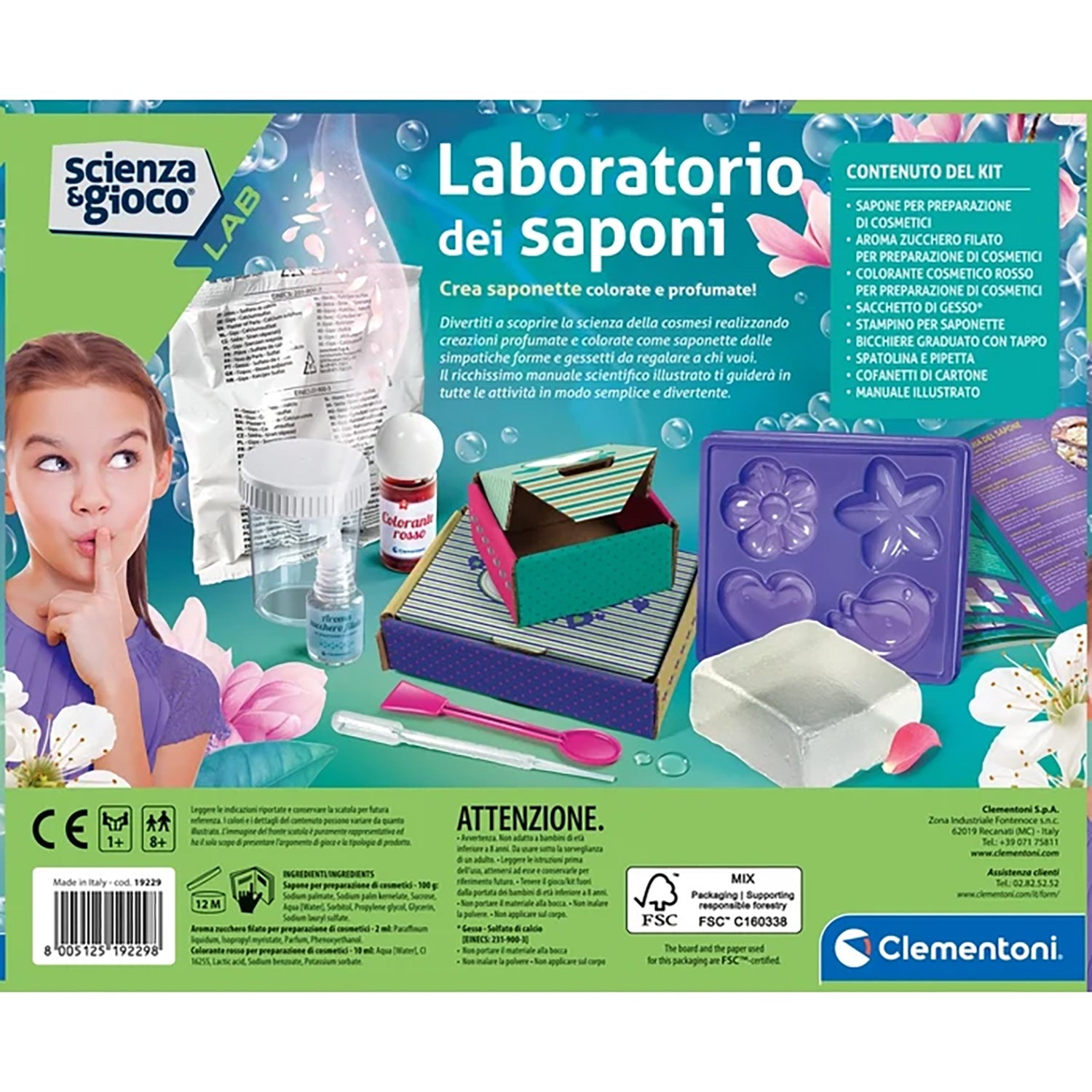 CLEMENTONI - Scienza & Gioco Lab Laboratorio dei Saponi 8+ Anni