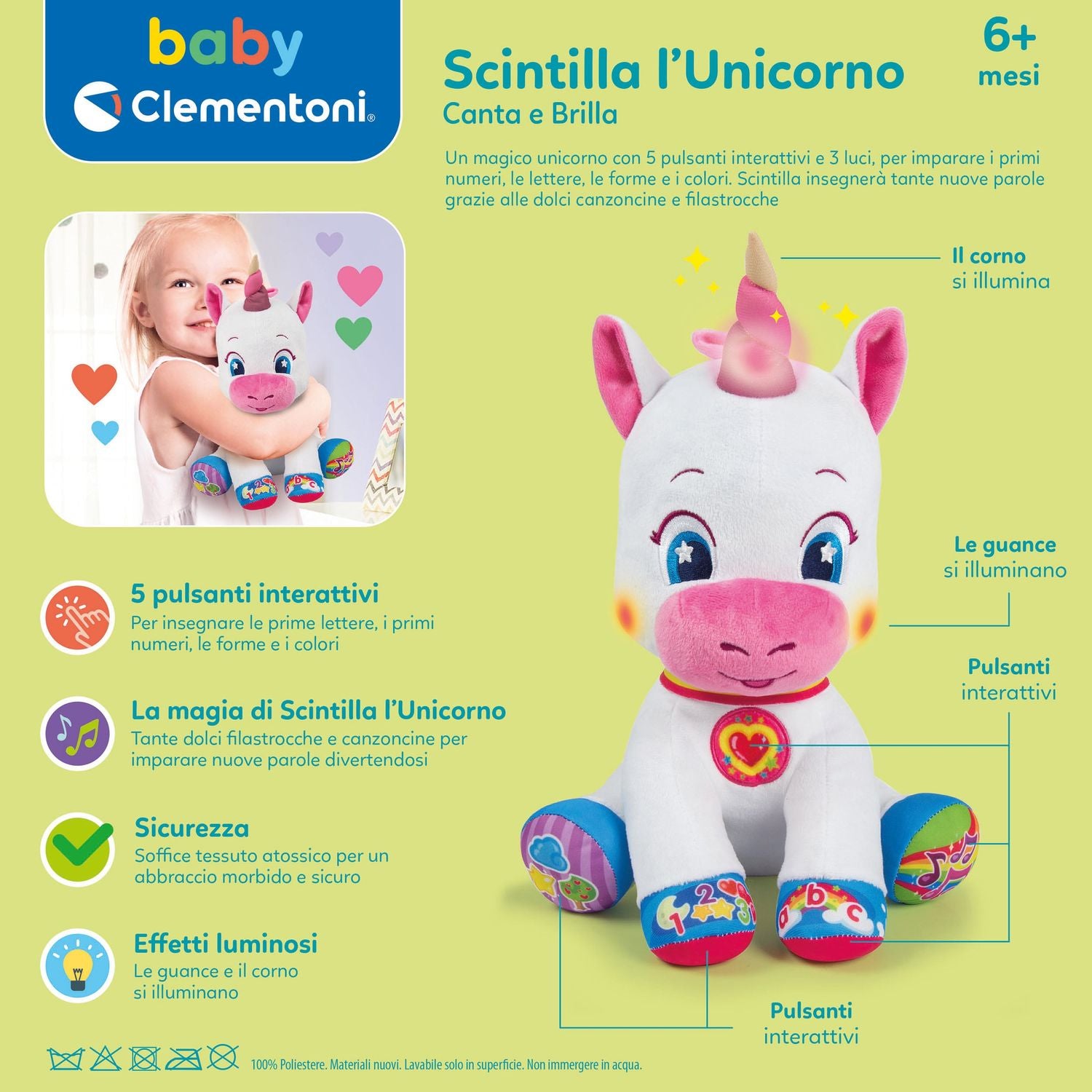 CLEMENTONI - Scintilla l’Unicorno Canta e Brilla