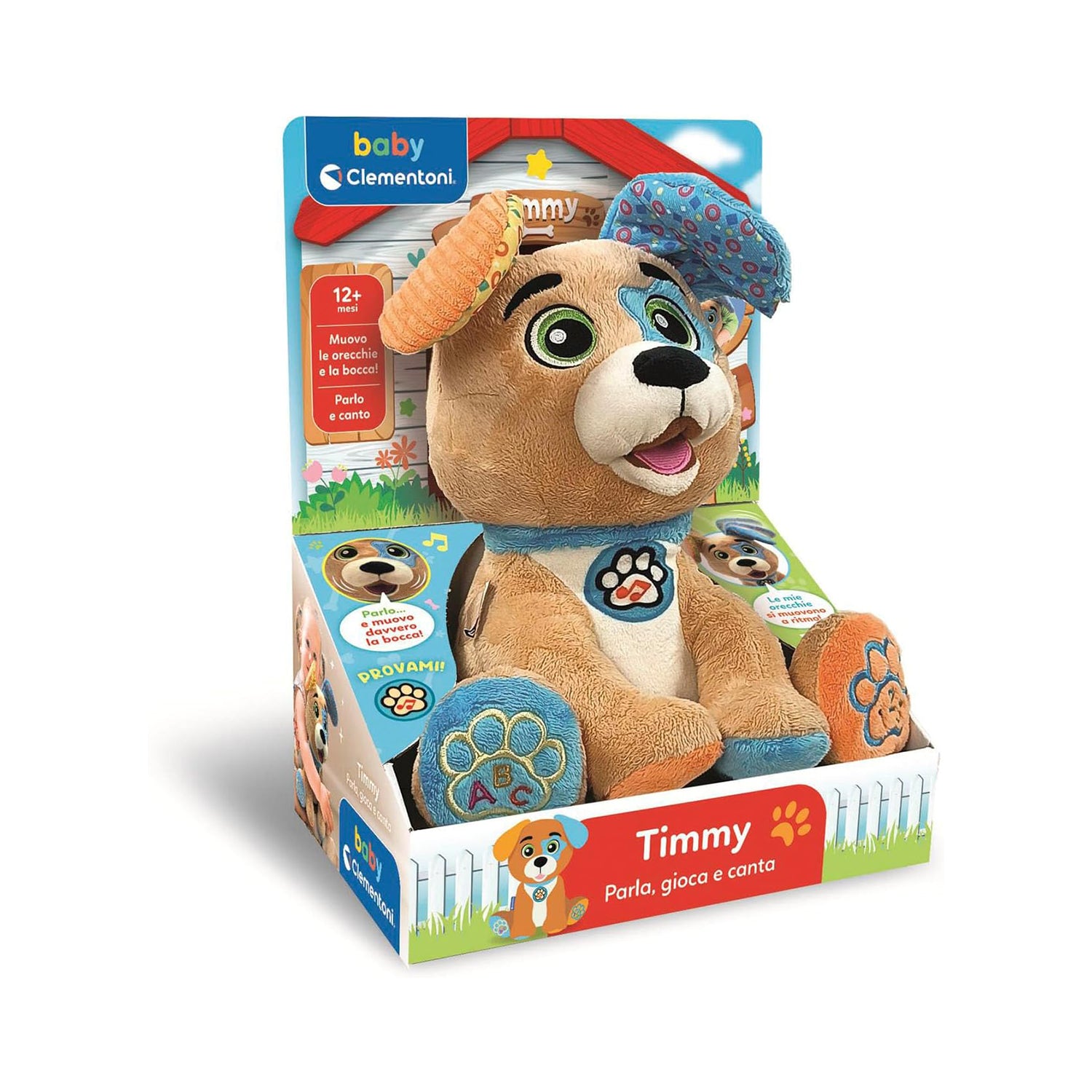 CLEMENTONI - Timmy Cagnolino Peluche Interattivo Parlante 12+ Mesi