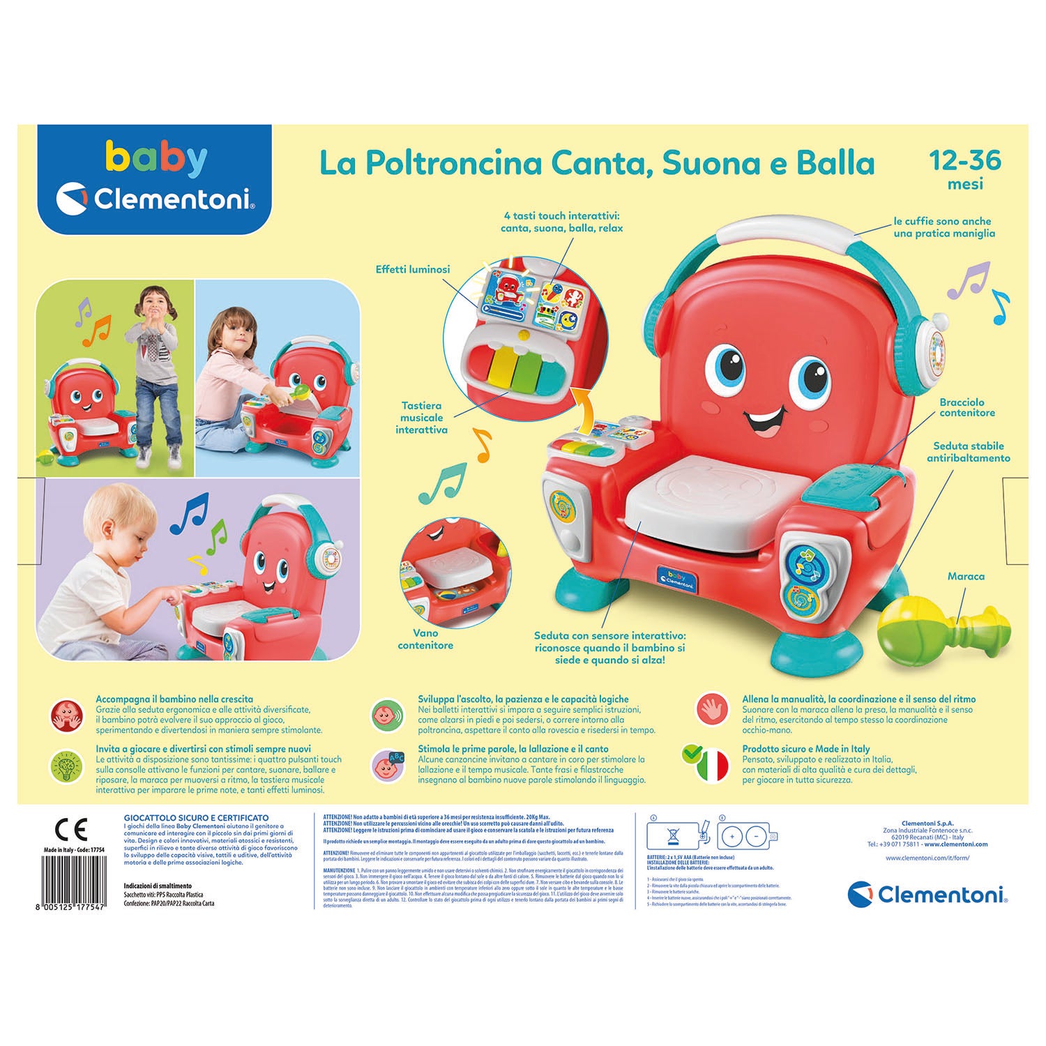 CLEMENTONI - Poltroncina Canta Suona e Balla